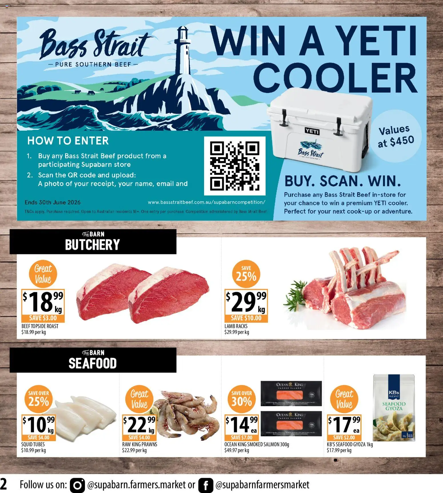 Supabarn catalogue - valid from 17.06.2026 | Page: 2 | Products: Lamb, Prawns, Salmon, Seafood
