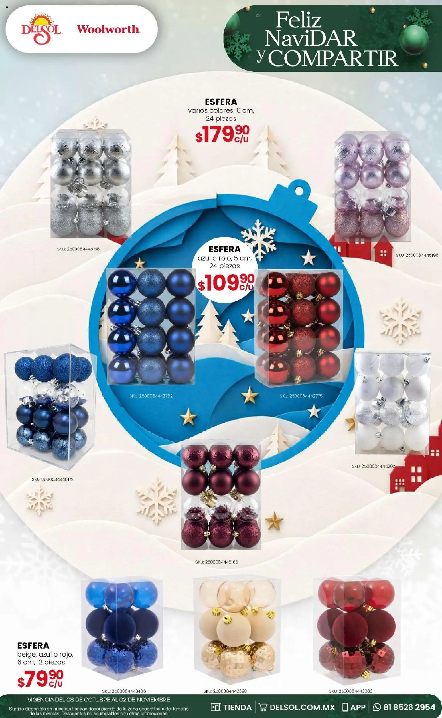 Nuevas ofertas de Del Sol y Woolworth válidas en toda la República Mexicana desde el 08/10/2026. ¡Encuentra las mejores ofertas en Del Sol y Woolworth - Feliz NaviDar y Compartir! | Página: 10