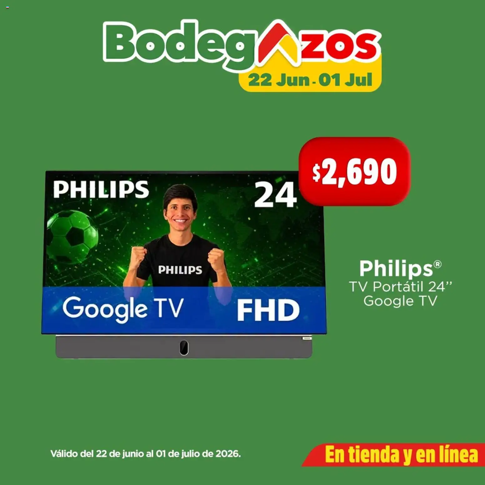Nuevas ofertas de Bodega Aurrerá válidas en toda la República Mexicana desde el 22/06/2026. ¡Encuentra las mejores ofertas en Bodega Aurrerá folleto Pantalla nueva para los partidos! | Página: 2