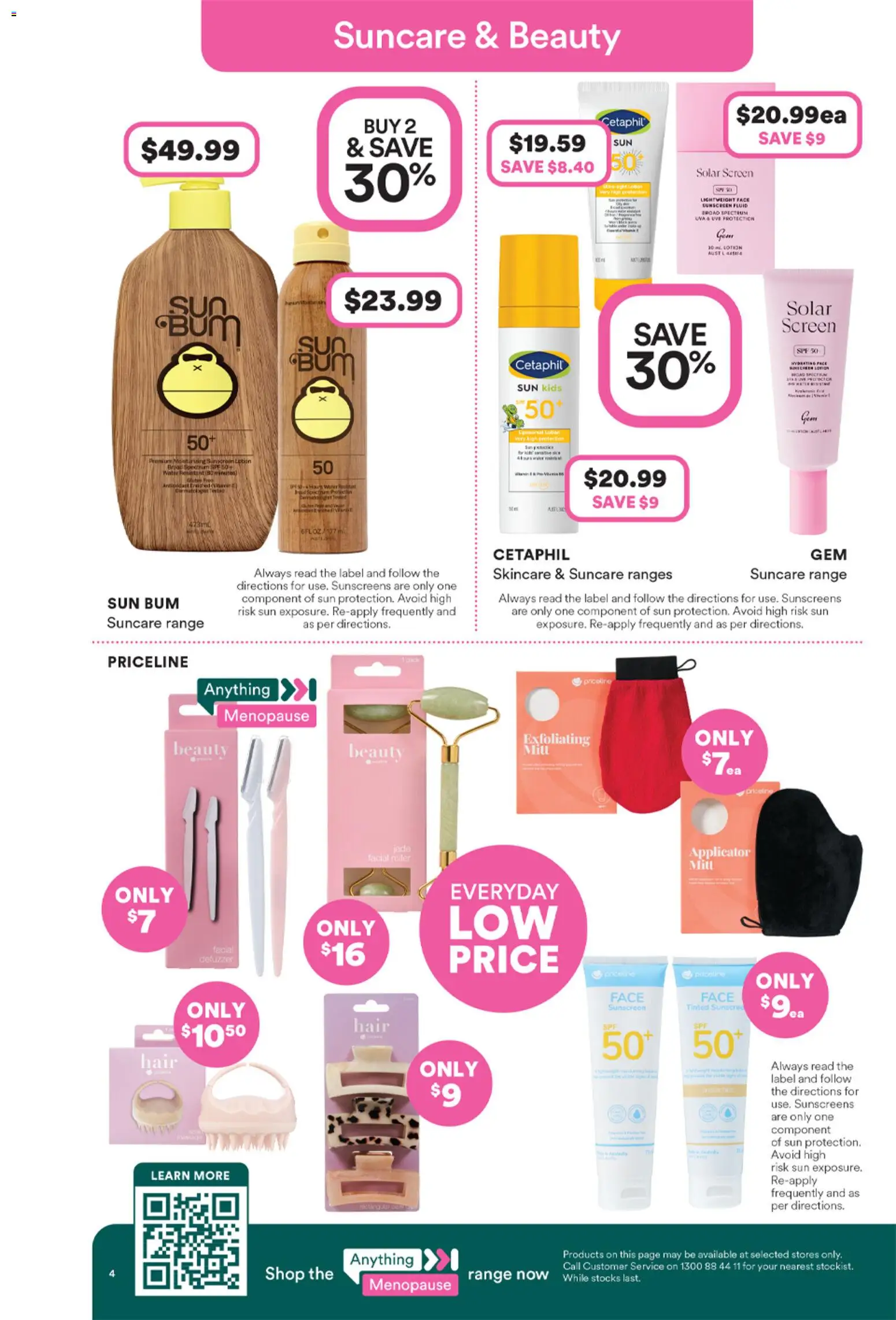 Priceline Pharmacy catalogue - valid from 10/09/2026 | Page: 4 | Products: Sunscreen, Lotion, Screen