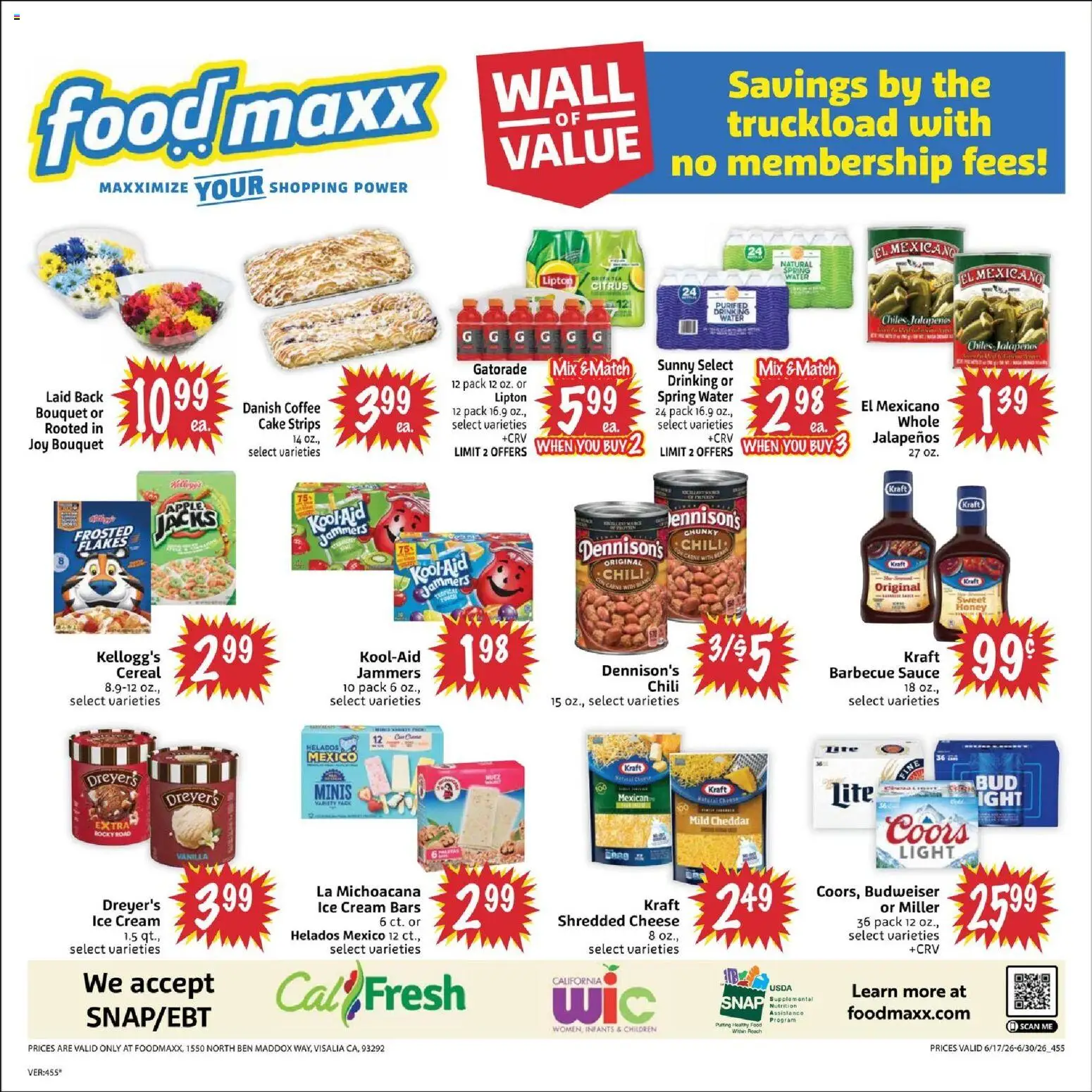 FoodMaxx Weekly Ad - valid from 17.06.2026 | Page: 2 | Products: Coffee, Cream, Ice cream, Sauce