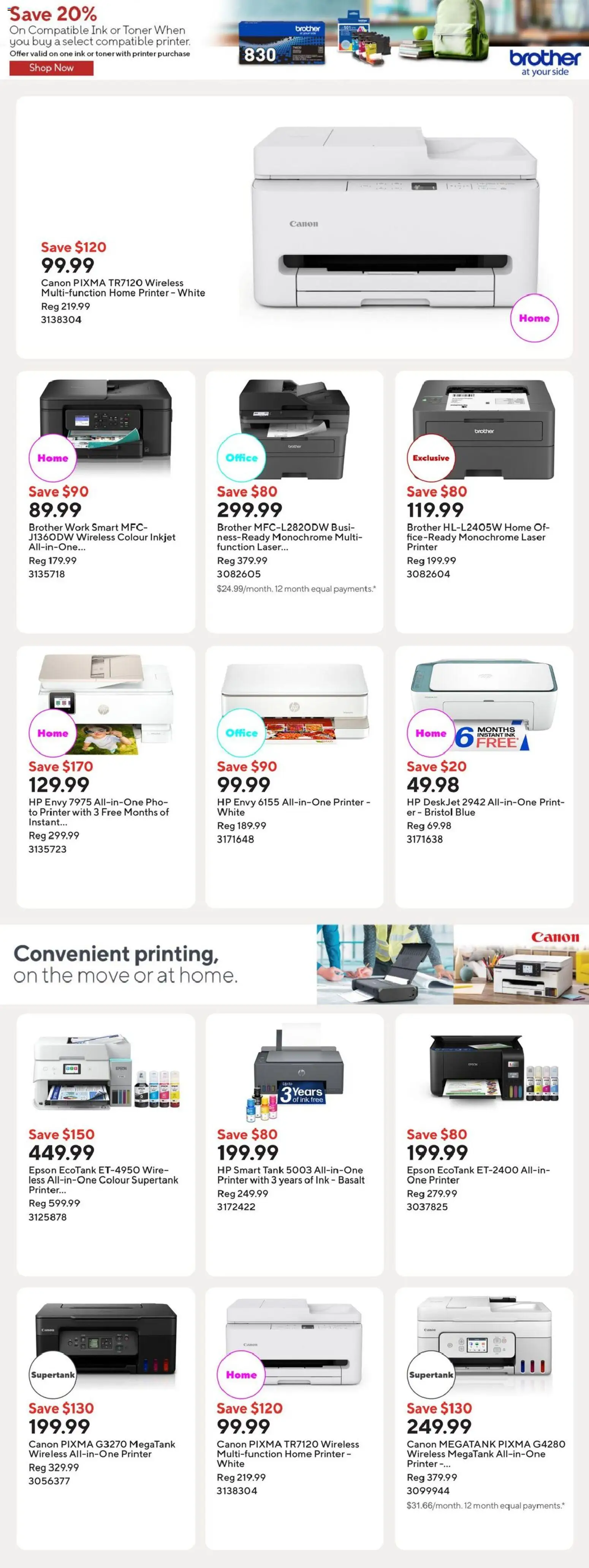 Staples flyer valid from Sep 4, 2026 | Page: 16 | Products: Printer, Toner
