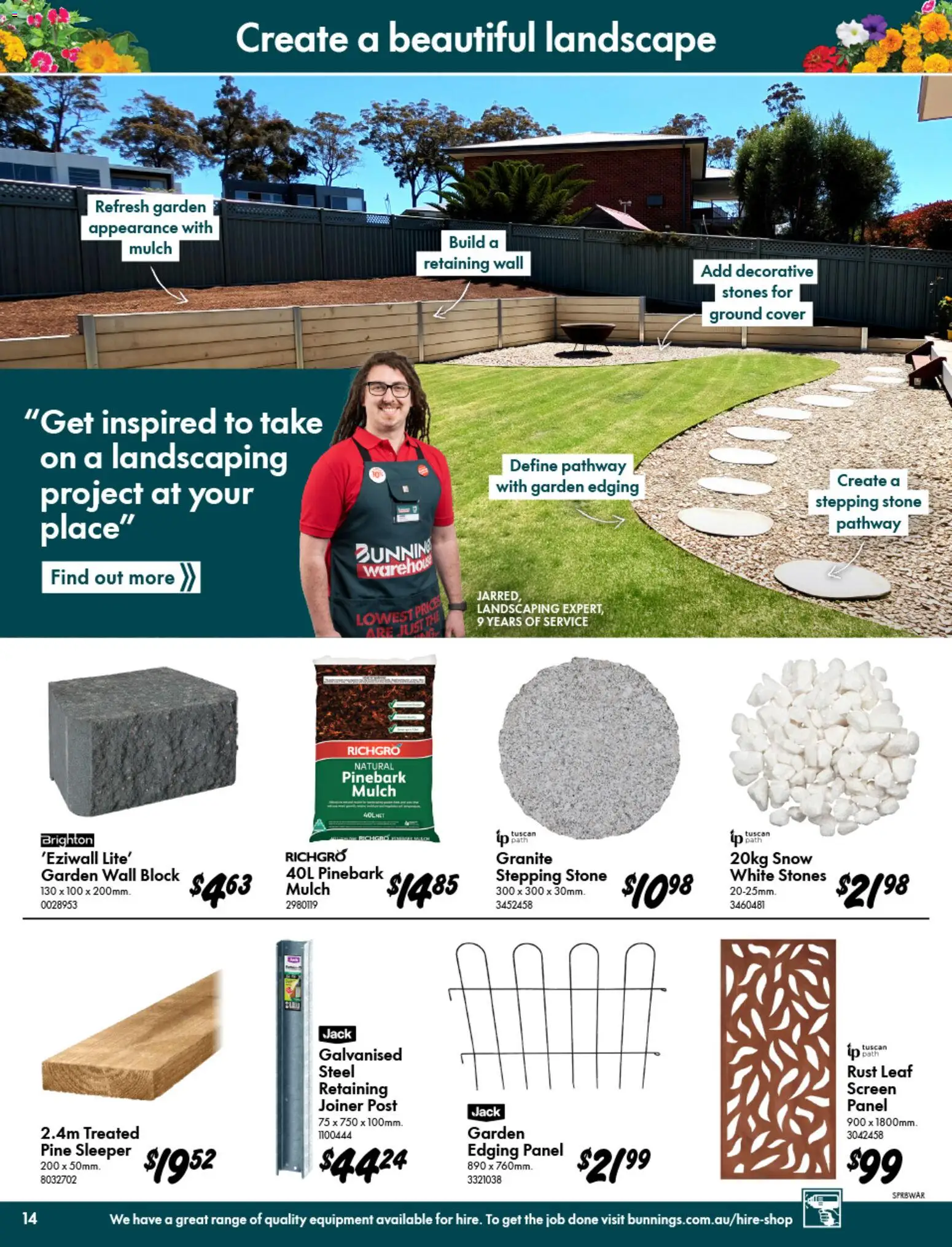 Bunnings Warehouse catalogue - valid from 09/09/2026 | Page: 14 | Products: Landscape, Stones, Screen
