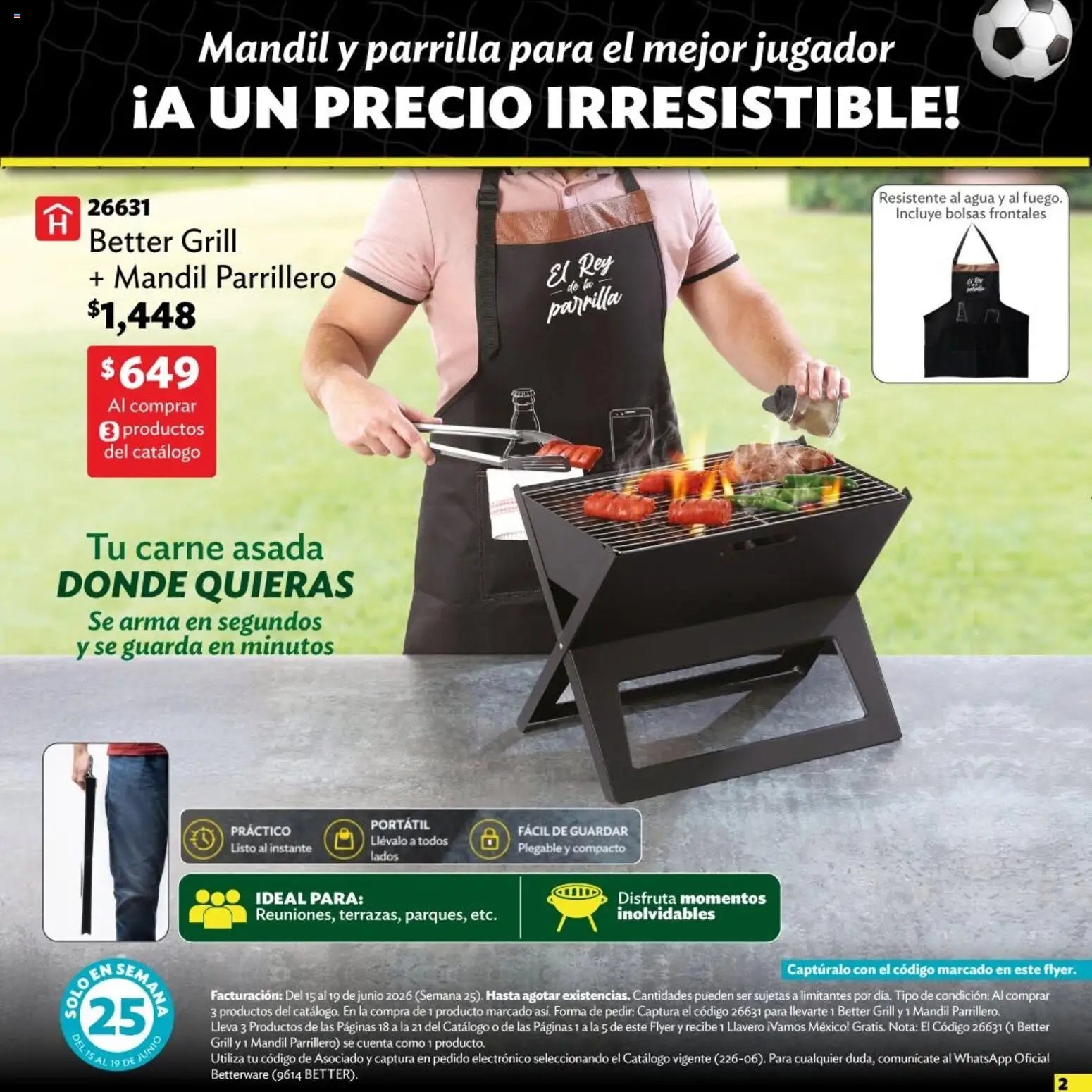 Nuevas ofertas de Betterware válidas en toda la República Mexicana desde el 15.06.2026. ¡Encuentra las mejores ofertas en Betterware Ofertas! | Página: 3 | Productos: Llavero, Agua, Parrilla