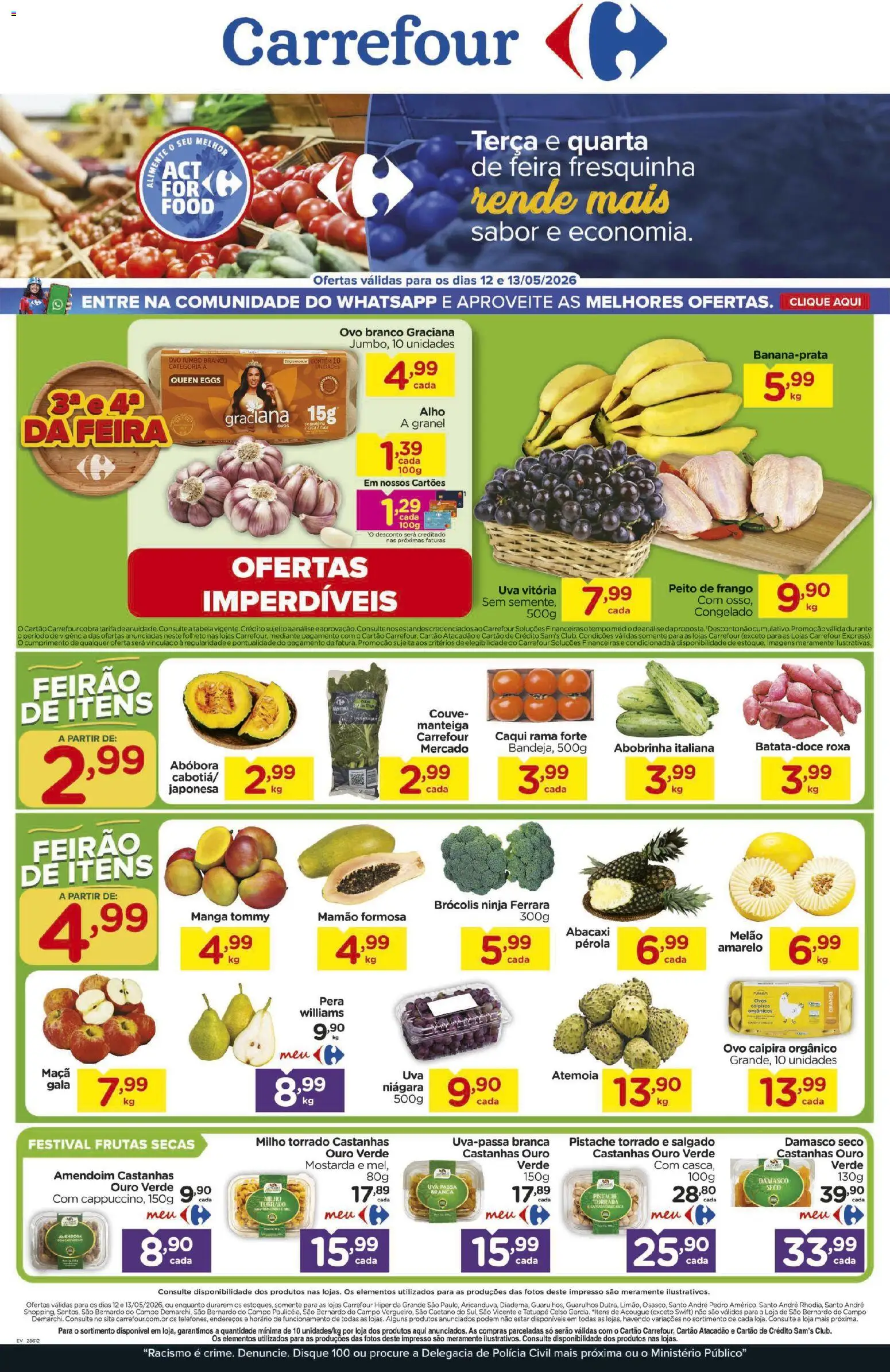 Carrefour Folheto - válido de 12.05.2026 | Página: 1 | Produtos: Damasco, Pera, Pistache, Abobrinha