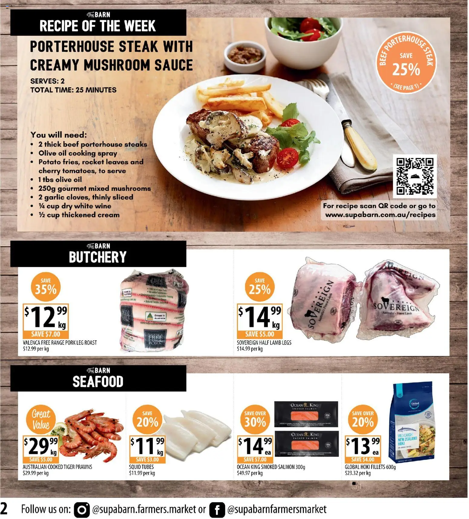 Supabarn catalogue - valid from 18.03.2026 | Page: 2 | Products: Wine, Cream, Steak, Salmon