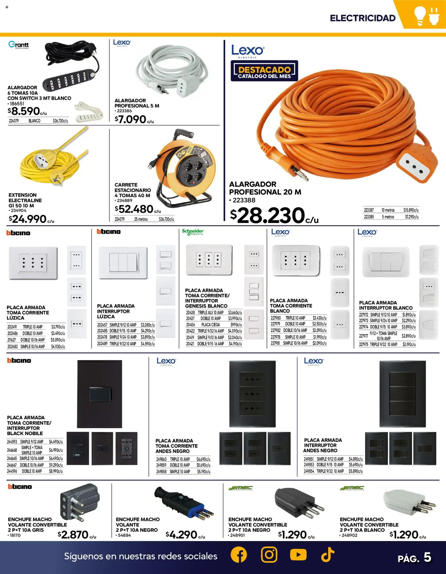 Construmart Ofertas │ válido desde el 30.06.2026 | Página: 5 | Productos: Alargador, Interruptor, Enchufe