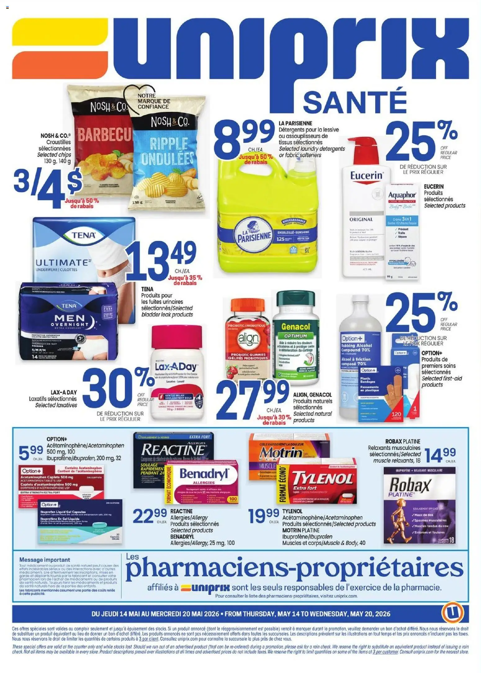 Uniprix flyer valid from 14.05.2026 | Page: 4 | Products: Chips, Underwear