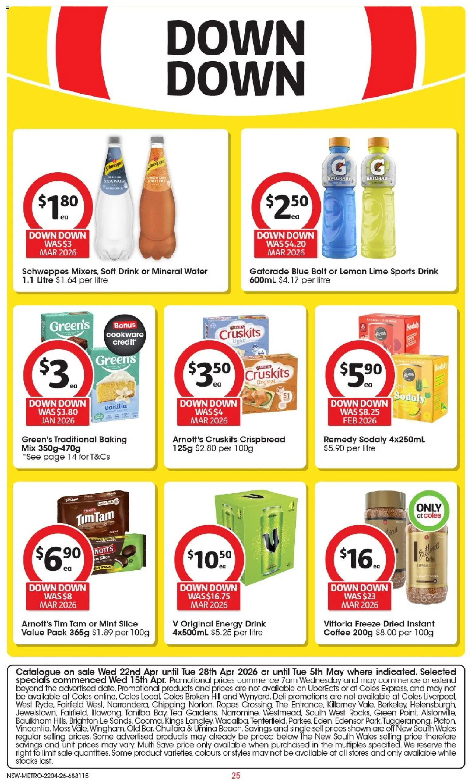 Coles catalogue - valid from 22.04.2026 | Page: 25 | Products: Tea, Water, Lemon, Greens