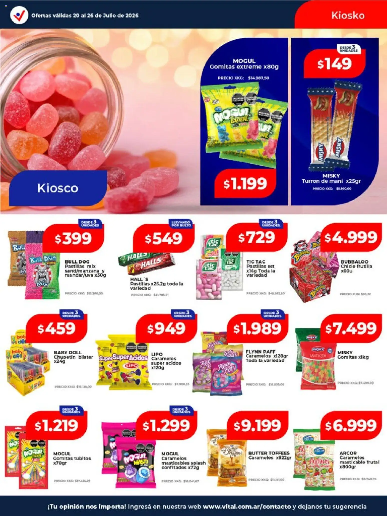 Vital - Ofertas │ válido desde el 20/07/2026 | Página: 24 | Productos: Gomitas, Mani, Chicle, Turrón