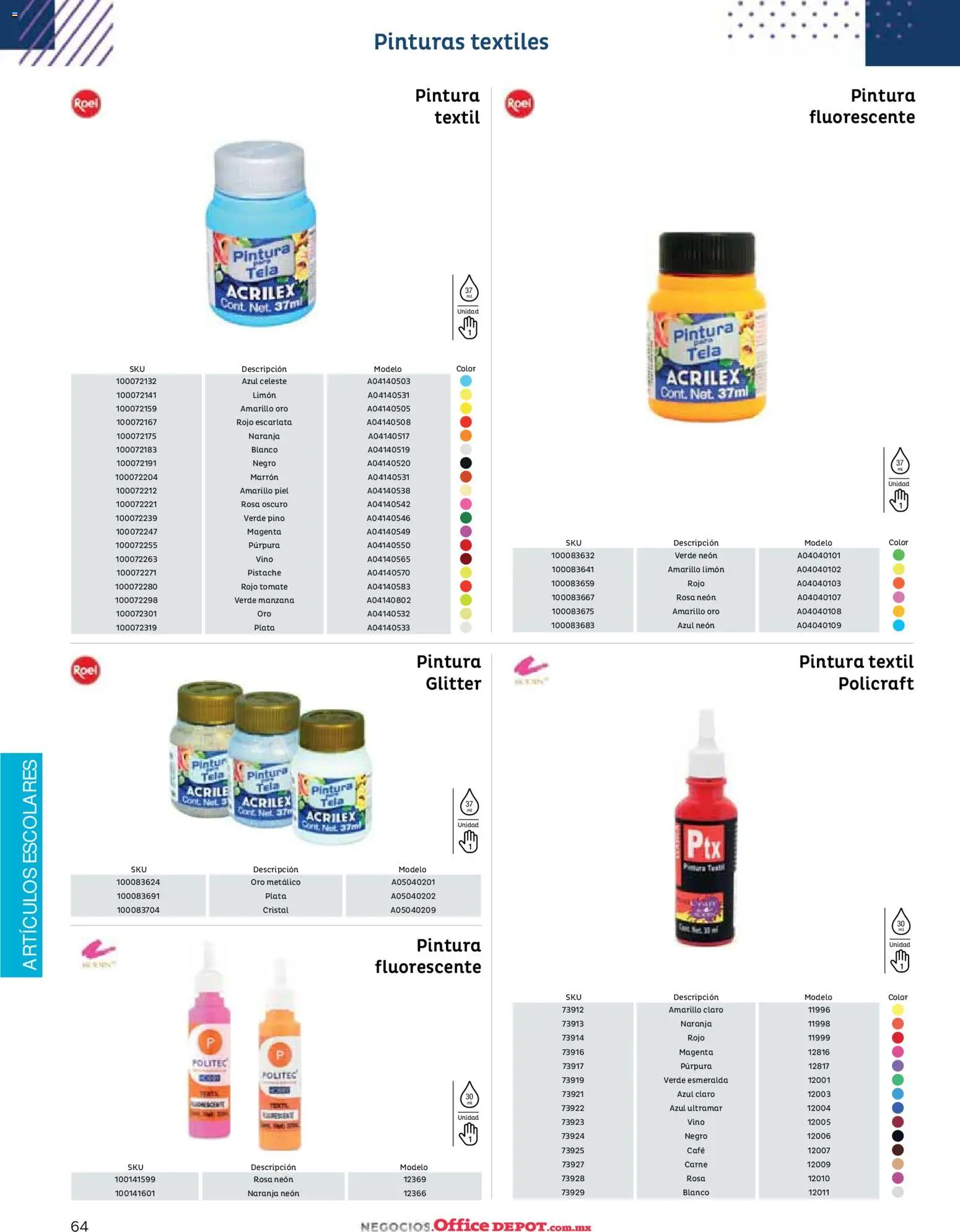 Nuevas ofertas de Office Depot válidas en toda la República Mexicana desde el 12/01/2026. ¡Encuentra las mejores ofertas en Office Depot catálogo 2026! | Página: 66 | Productos: Tomate, Glitter, Café, Pintura