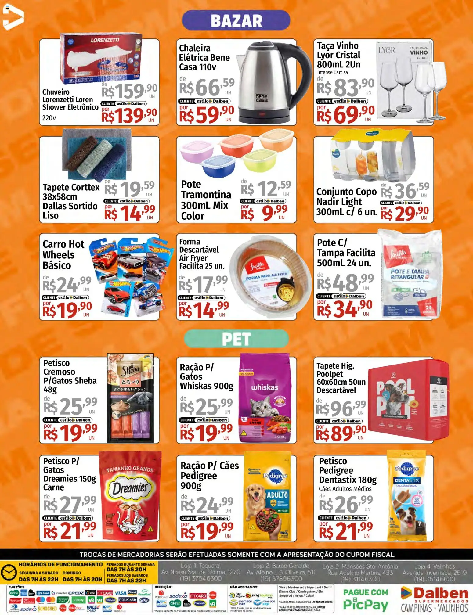 Supermercado Dalben Folheto - válido de 12.06.2026 | Página: 14 | Produtos: Air fryer, Tapete, Vinho, Carne