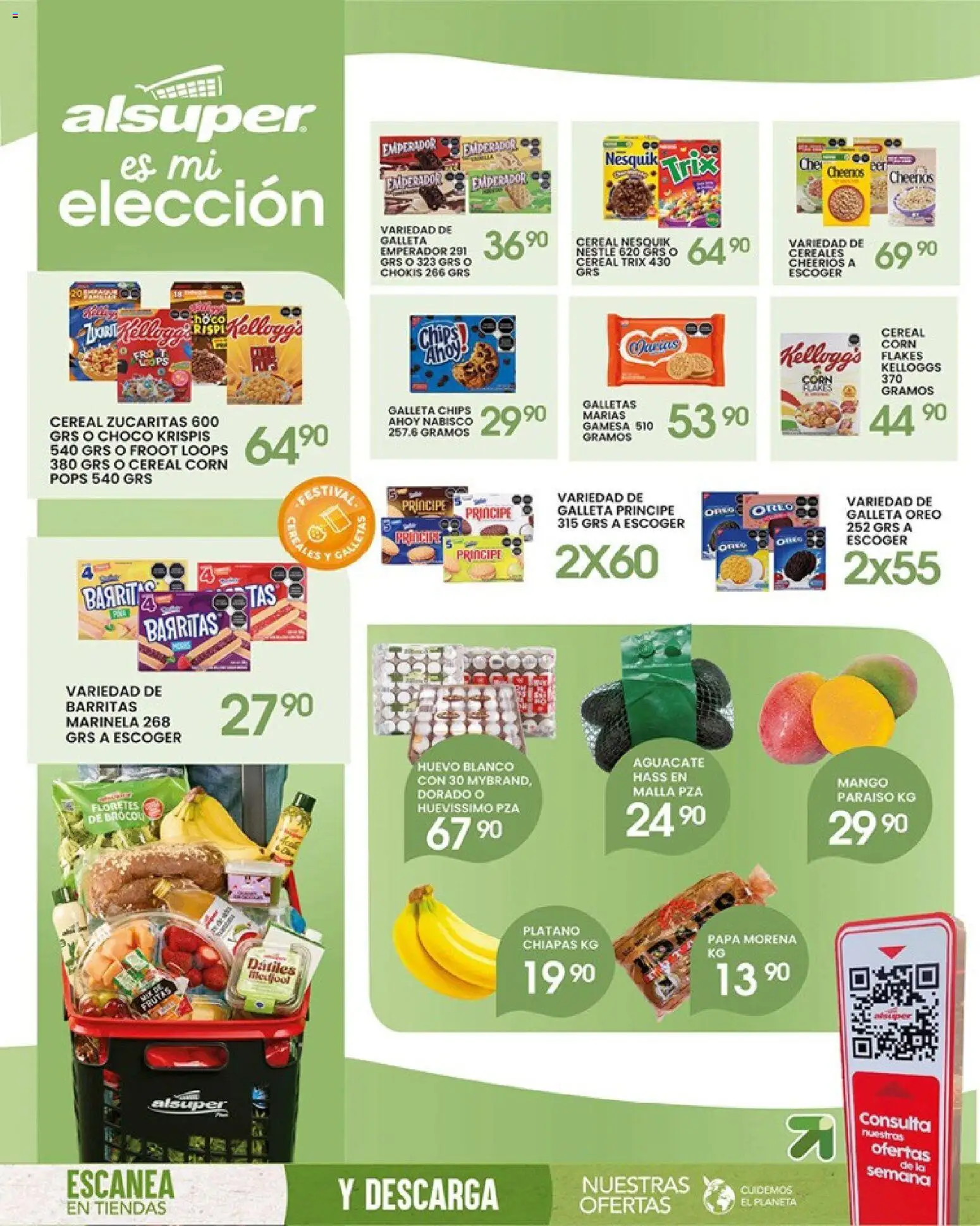 Nuevas ofertas de Alsuper válidas en toda la República Mexicana desde el 08.05.2026. ¡Encuentra las mejores ofertas en Alsuper folleto! | Página: 8 | Productos: Plátano, Brocoli, Huevo, Malla