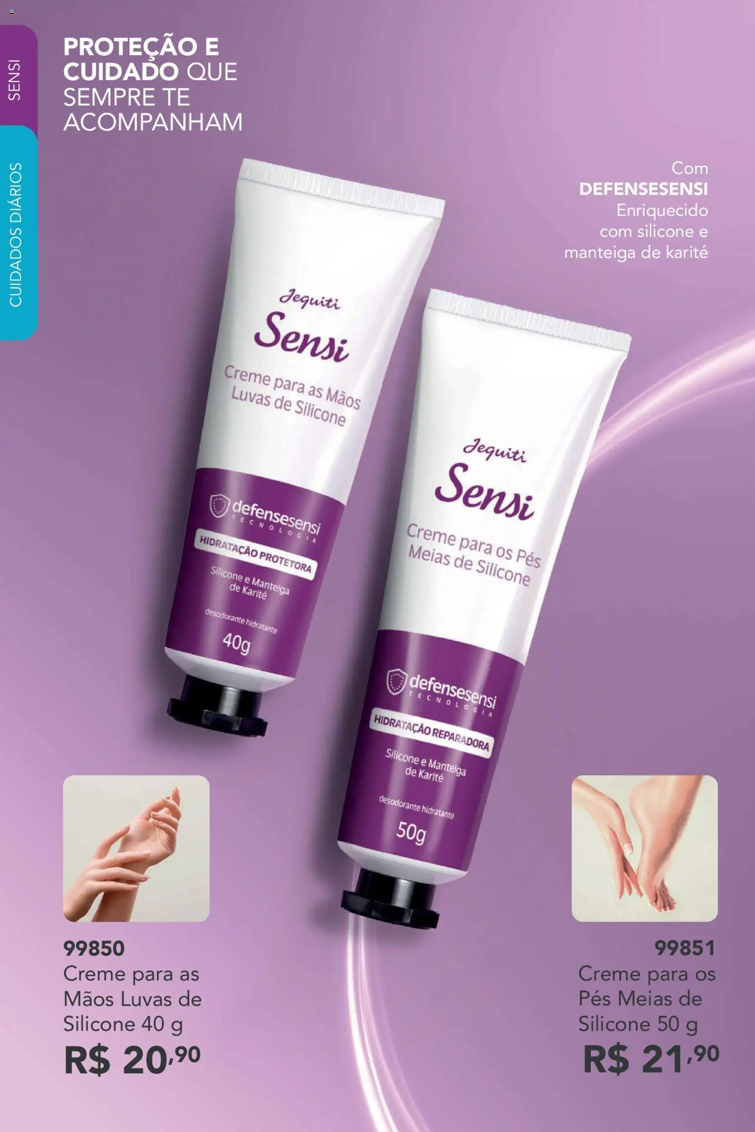 Jequiti Folheto - válido de 17/09/2026 | Página: 11 | Produtos: Manteiga de karité, Creme para as mãos, Creme, Luvas