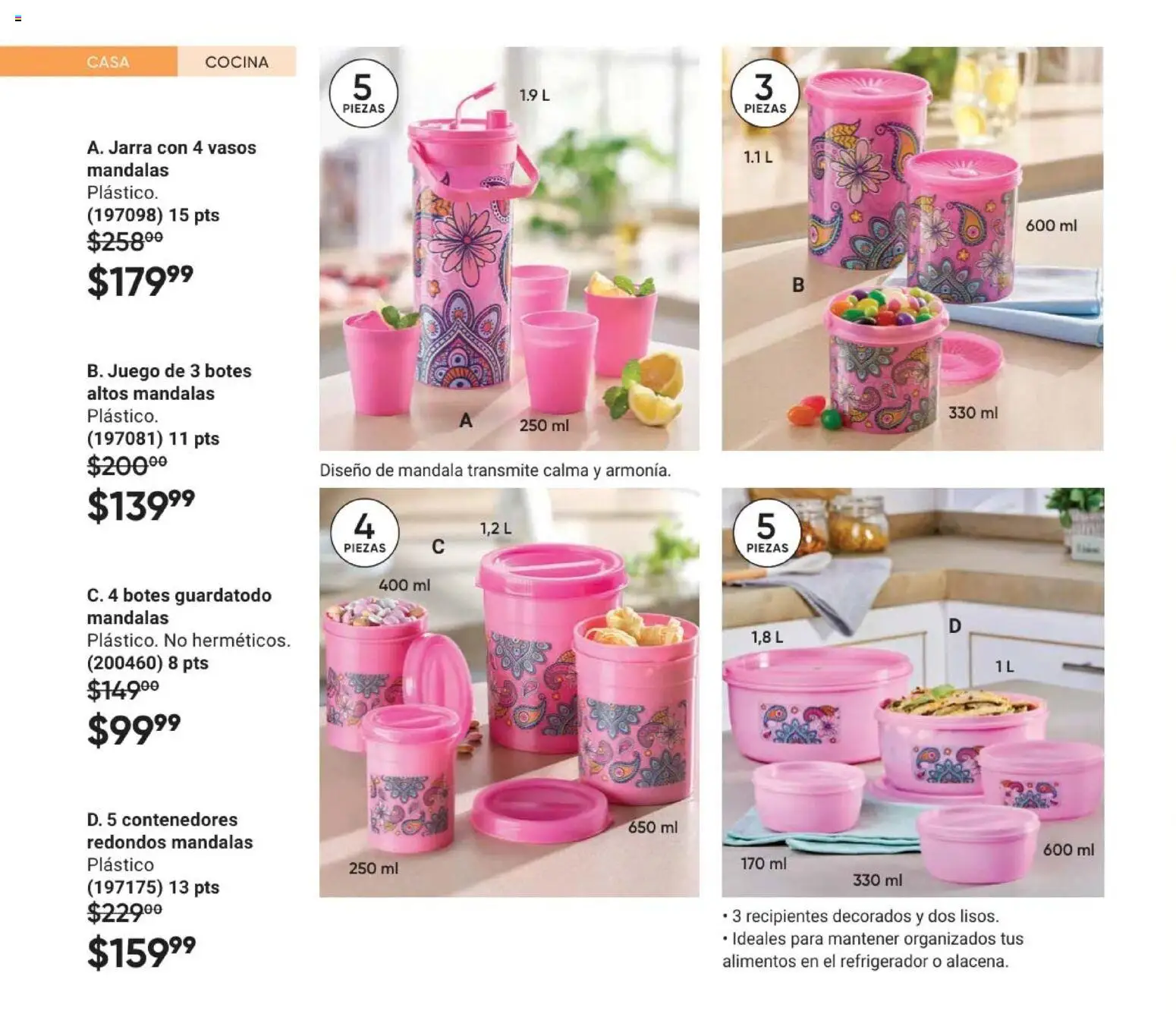 Nuevas ofertas de AVON válidas en toda la República Mexicana desde el 24.04.2026. ¡Encuentra las mejores ofertas en AVON Casa & Estilo 7 2026! | Página: 166 | Productos: Refrigerador, Cocina, Vasos, Jarra