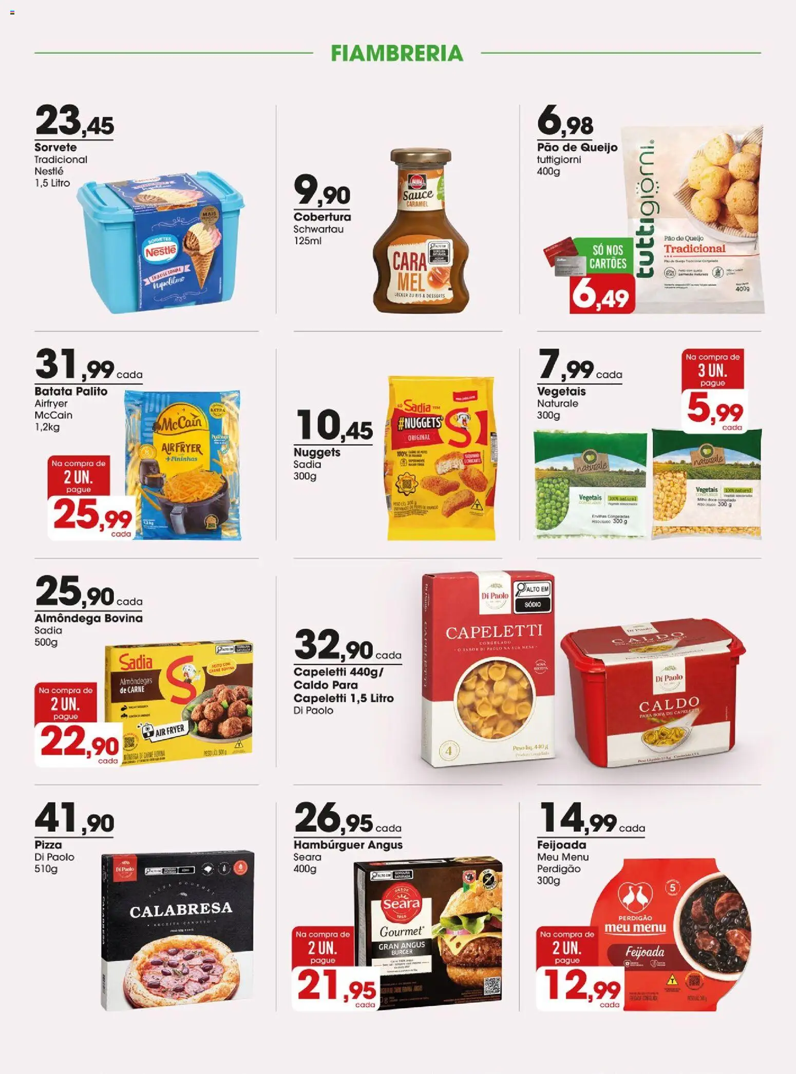 Zaffari Folheto - válido de 28/07/2026 | Página: 13 | Produtos: Queijo, Pão, Carne, Pão de queijo