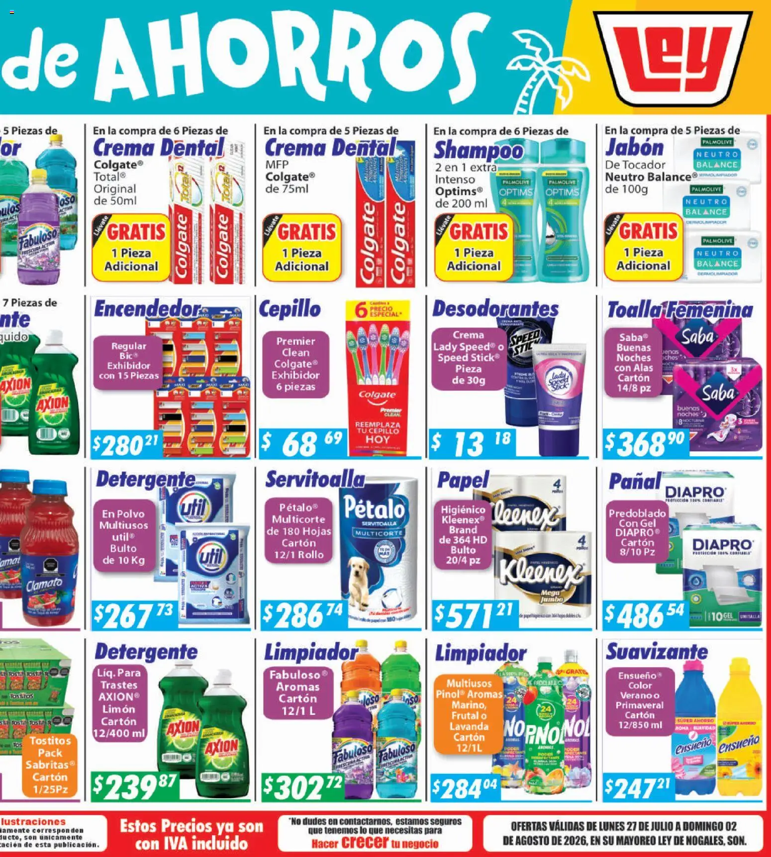 Nuevas ofertas de Casa Ley válidas en toda la República Mexicana desde el 27/07/2026. ¡Encuentra las mejores ofertas en Casa Ley folleto Nogales! | Página: 6 | Productos: Detergente, Limón, Polvo, Jabón