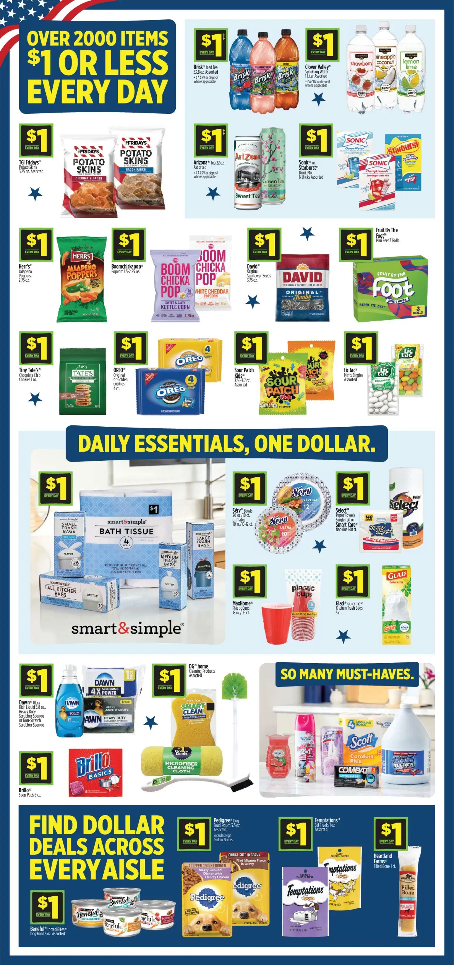 Dollar General Weekly Ad - TX - valid from 24.05.2026 | Page: 9 | Products: Milk, Pineapple, Pads, Chocolate Chip