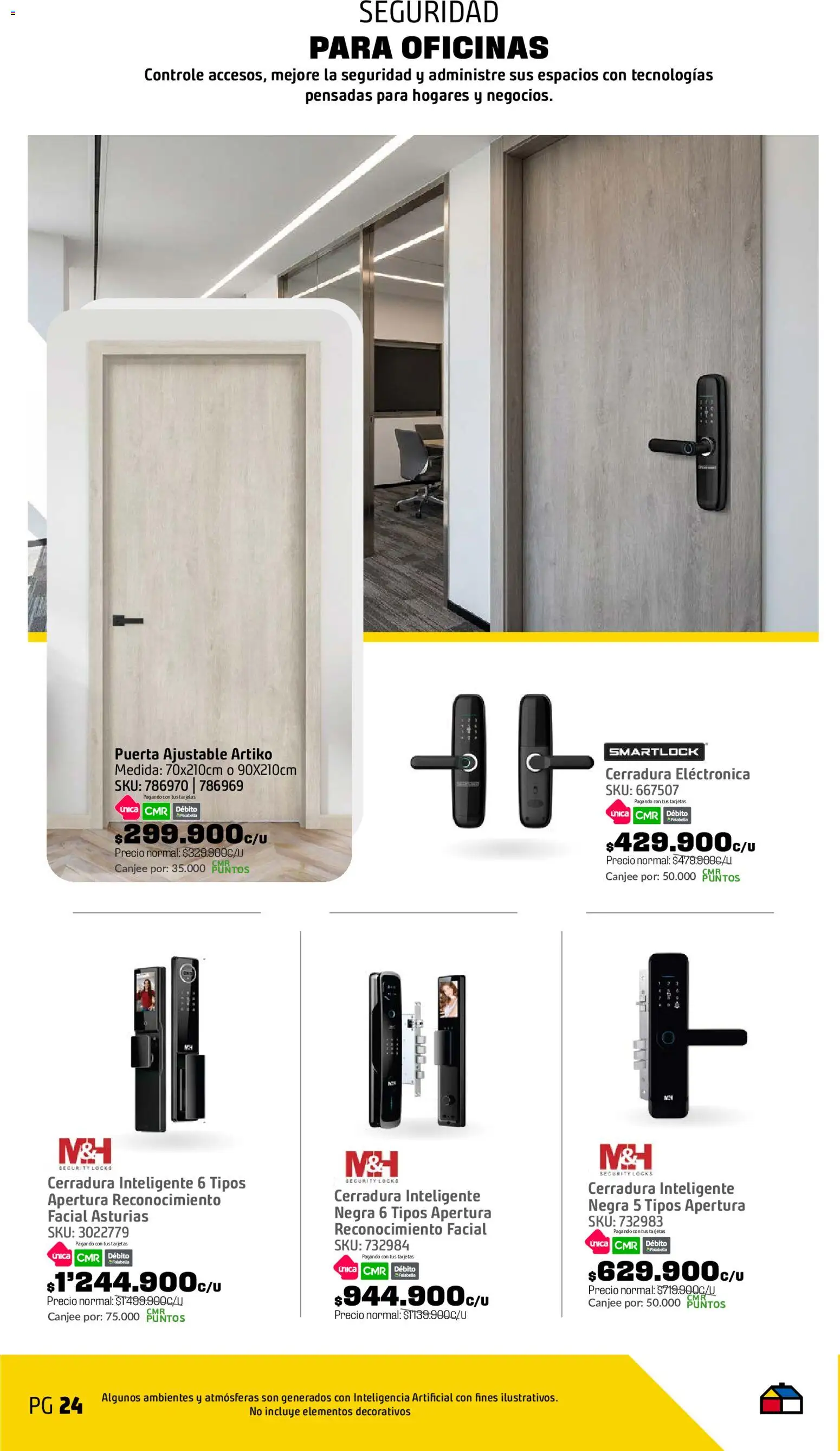 Homecenter revista - valida desde el 08/09/2026 | Página: 25 | Productos: Cerradura, Puerta