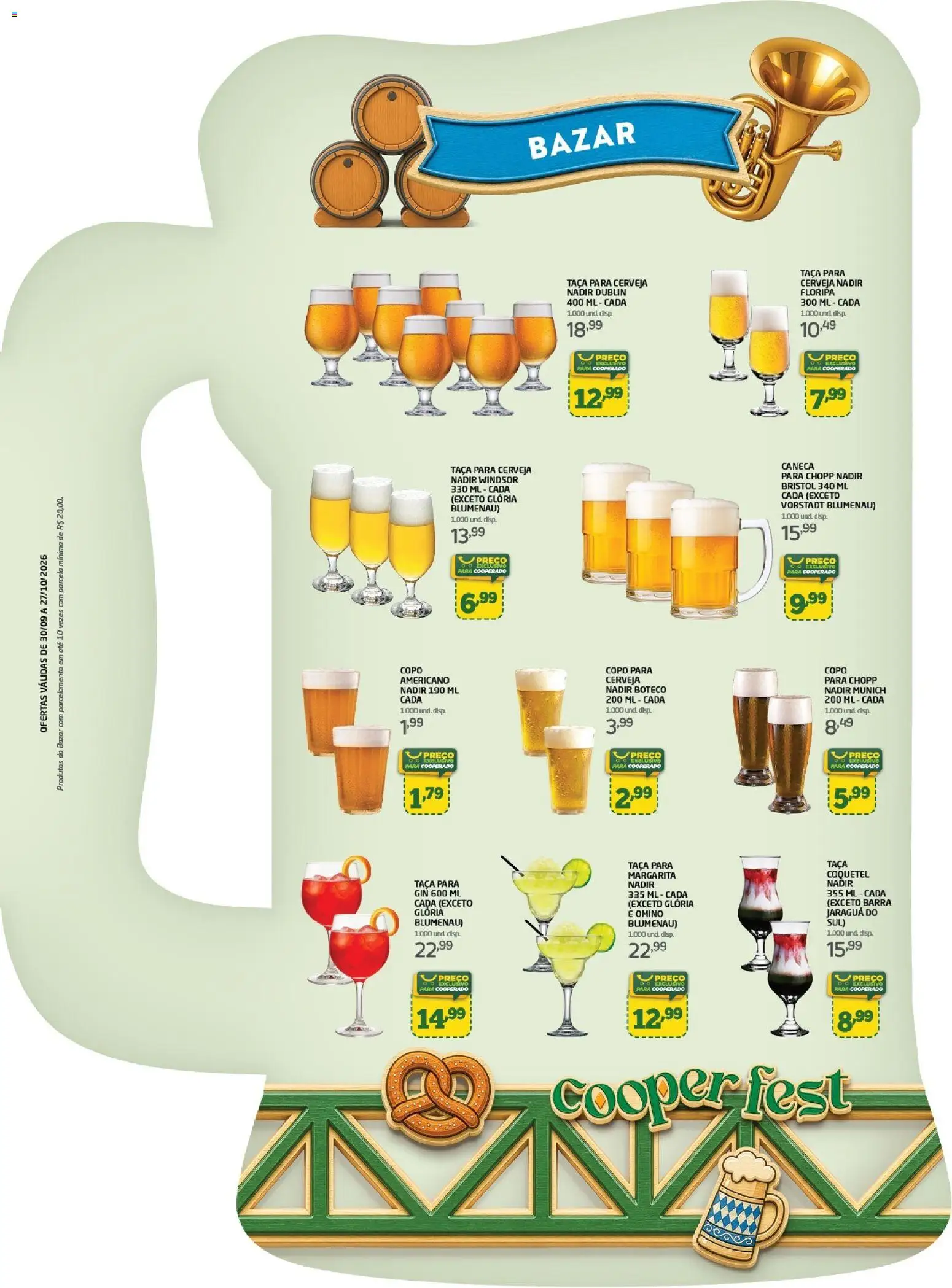 Cooper Folheto - válido de 30/09/2026 | Página: 19 | Produtos: Caneca, Cerveja, Gin