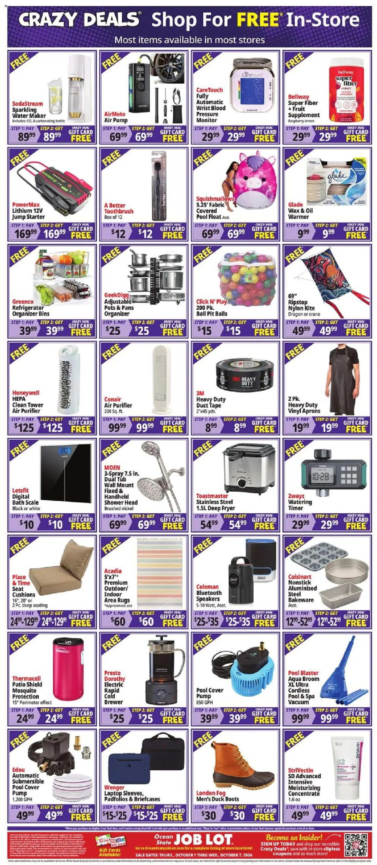 Ocean State Job Lot Weekly Ad - valid from 10/01/2026 | Page: 18 | Products: Vacuum, Box, Water, Lemon