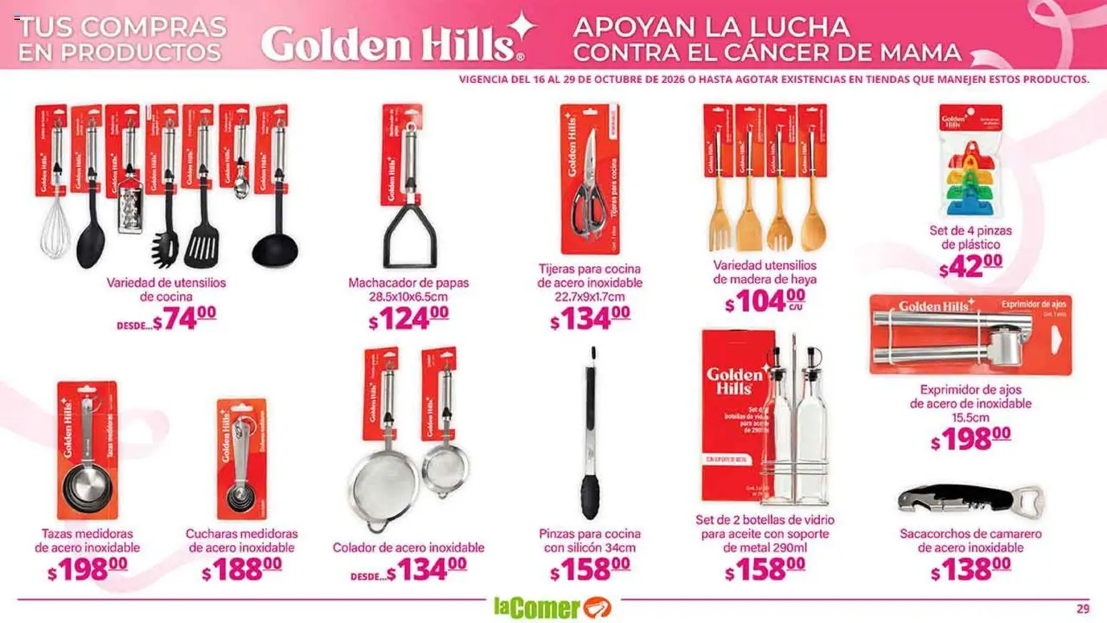 Nuevas ofertas de La Comer válidas en toda la República Mexicana desde el 16/10/2026. ¡Encuentra las mejores ofertas en La Comer folleto es la tienda rosa! | Página: 29