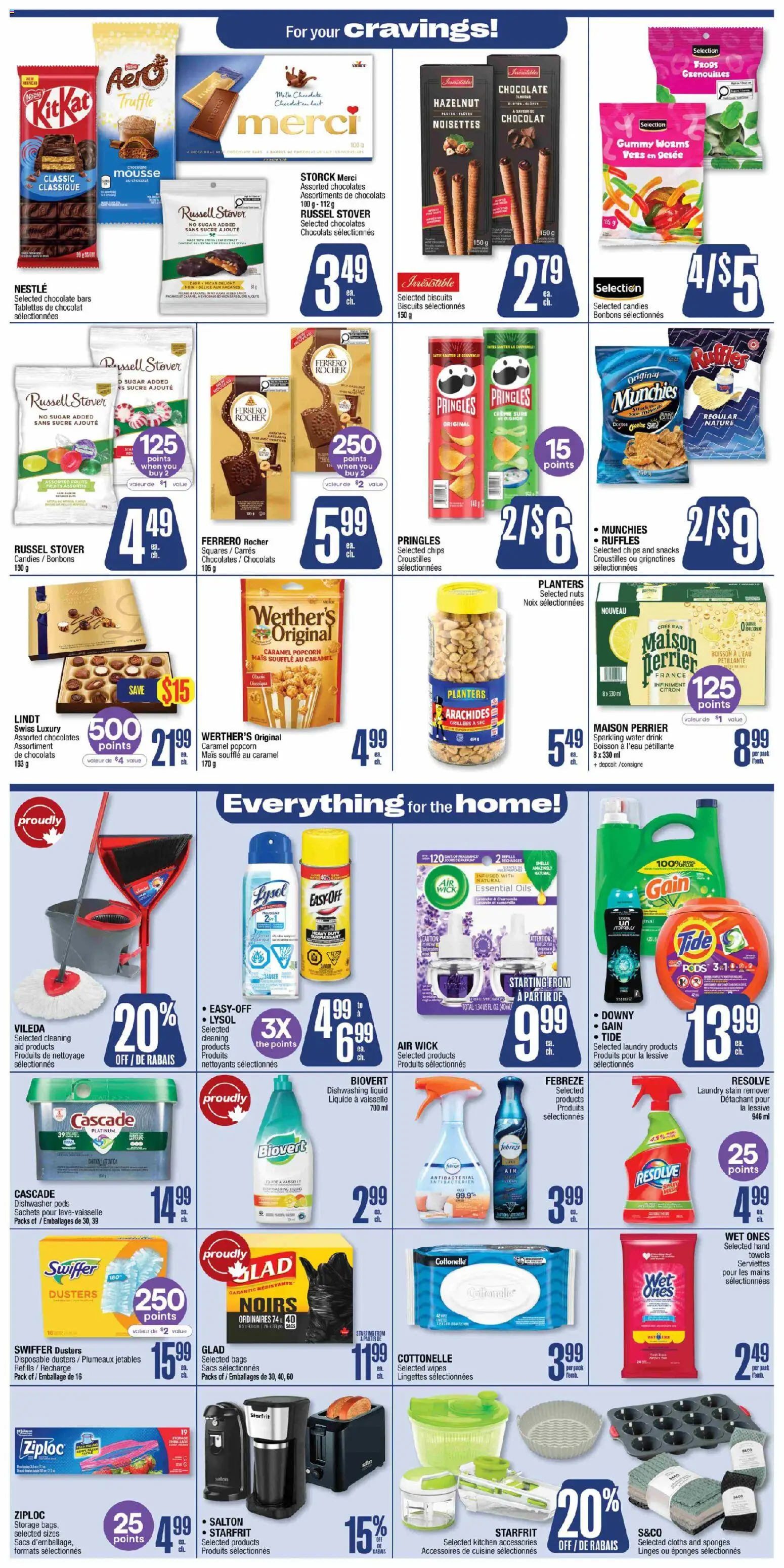 Jean Coutu flyer valid from Aug 6, 2026 | Page: 8 | Products: Chips, Nuts, Milk, Chocolate