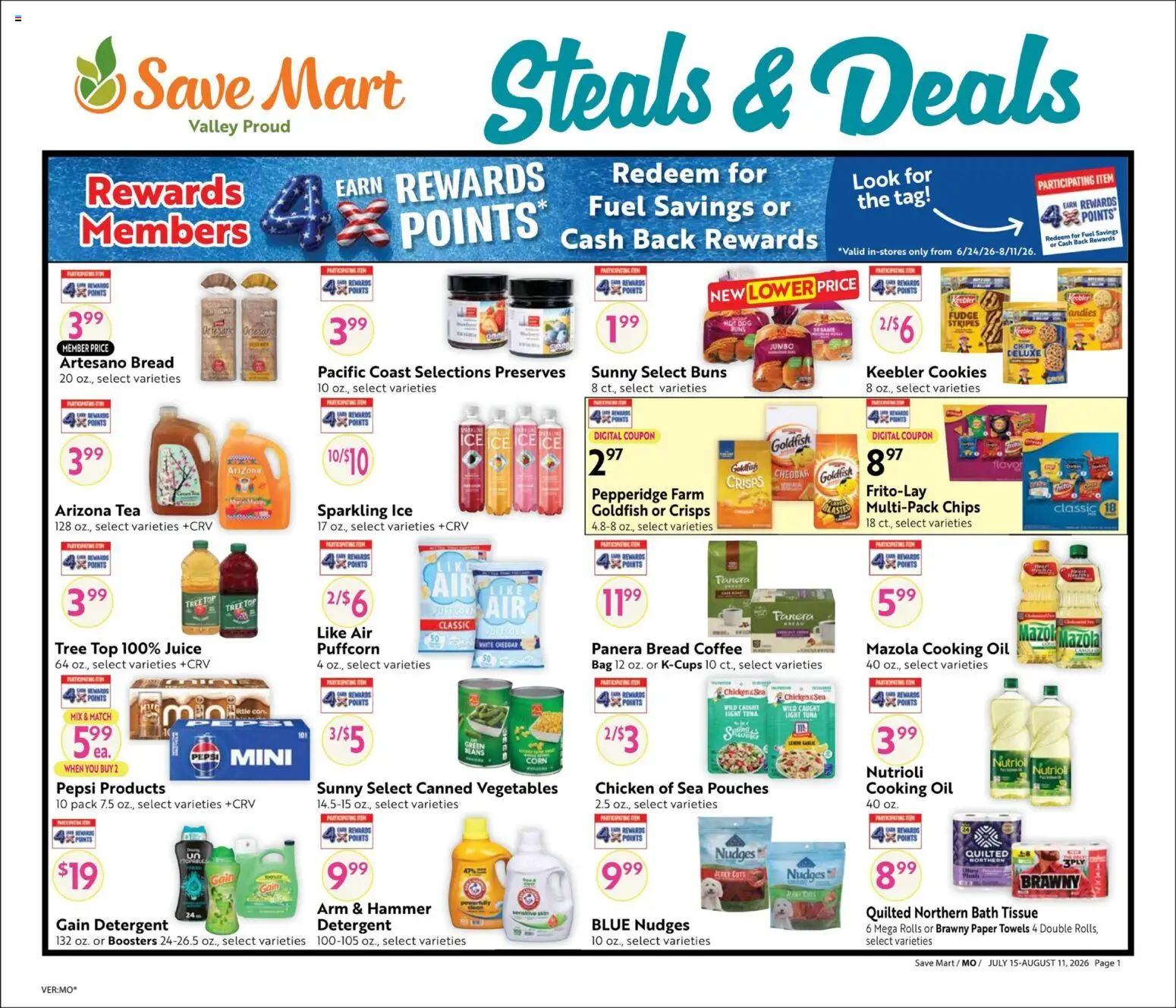 Save Mart Big Book of Savings - valid from 07/15/2026 | Page: 1 | Products: Bath, Coffee, Juice, Cookies