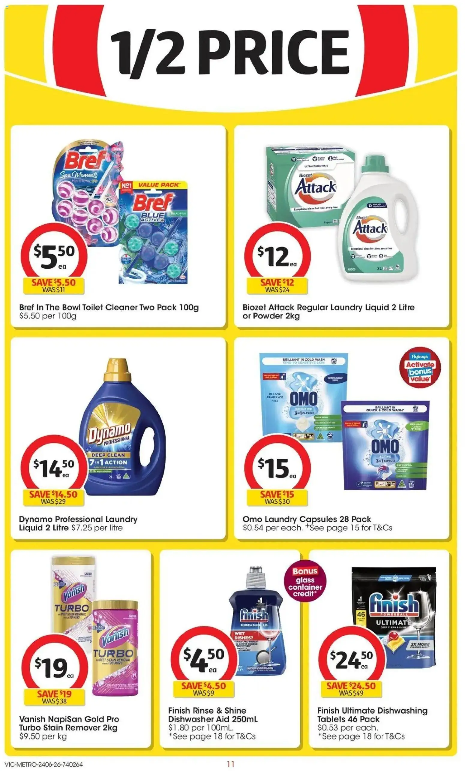 Coles catalogue - valid from 24/06/2026 | Page: 11 | Products: Toilet, Cleaner, Dishwasher, Sensitive skin