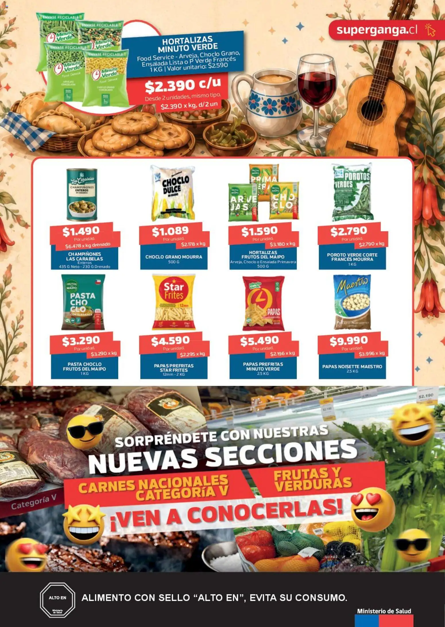 Super Ganga Ofertas │ válido desde el 08.09.2026 | Página: 3 | Productos: Verduras, Porotos, Pasta, Ensalada