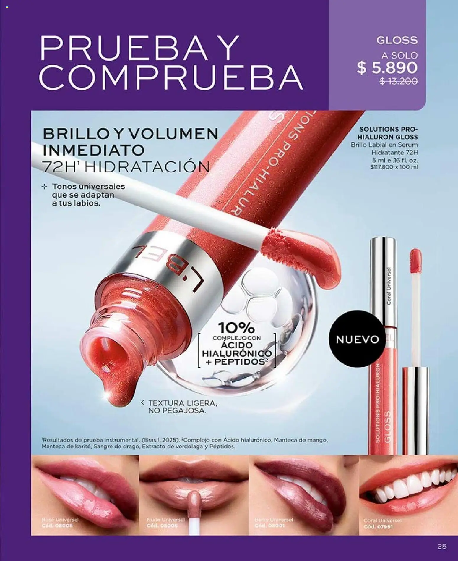 Catálogo L'Bel Campaña 12 │ válido desde el 07.07.2026 | Página: 25 | Productos: Brillo, Manteca, Labial, Serum