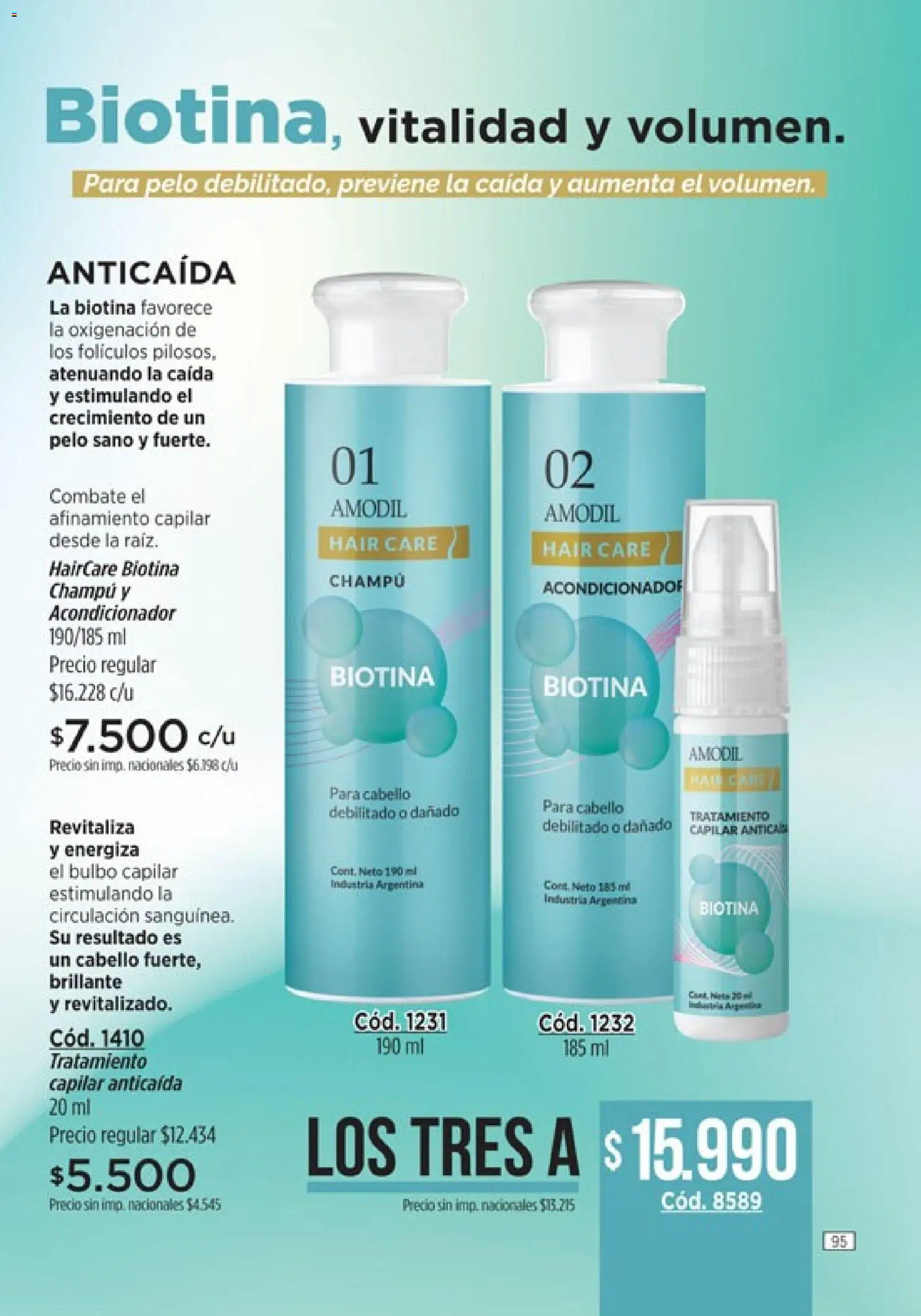 Catálogo Amodil Campaña 15 │ válido desde el 26/08/2026 | Página: 95 | Productos: Champú, Acondicionador
