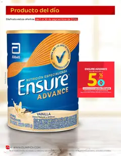 Olímpica catálogo -  Vista previa de la revista de la tienda Olímpica valido desde el 01/09/2026 | Página: 4 | Productos: Agua, Masa, Polvo, Vainilla