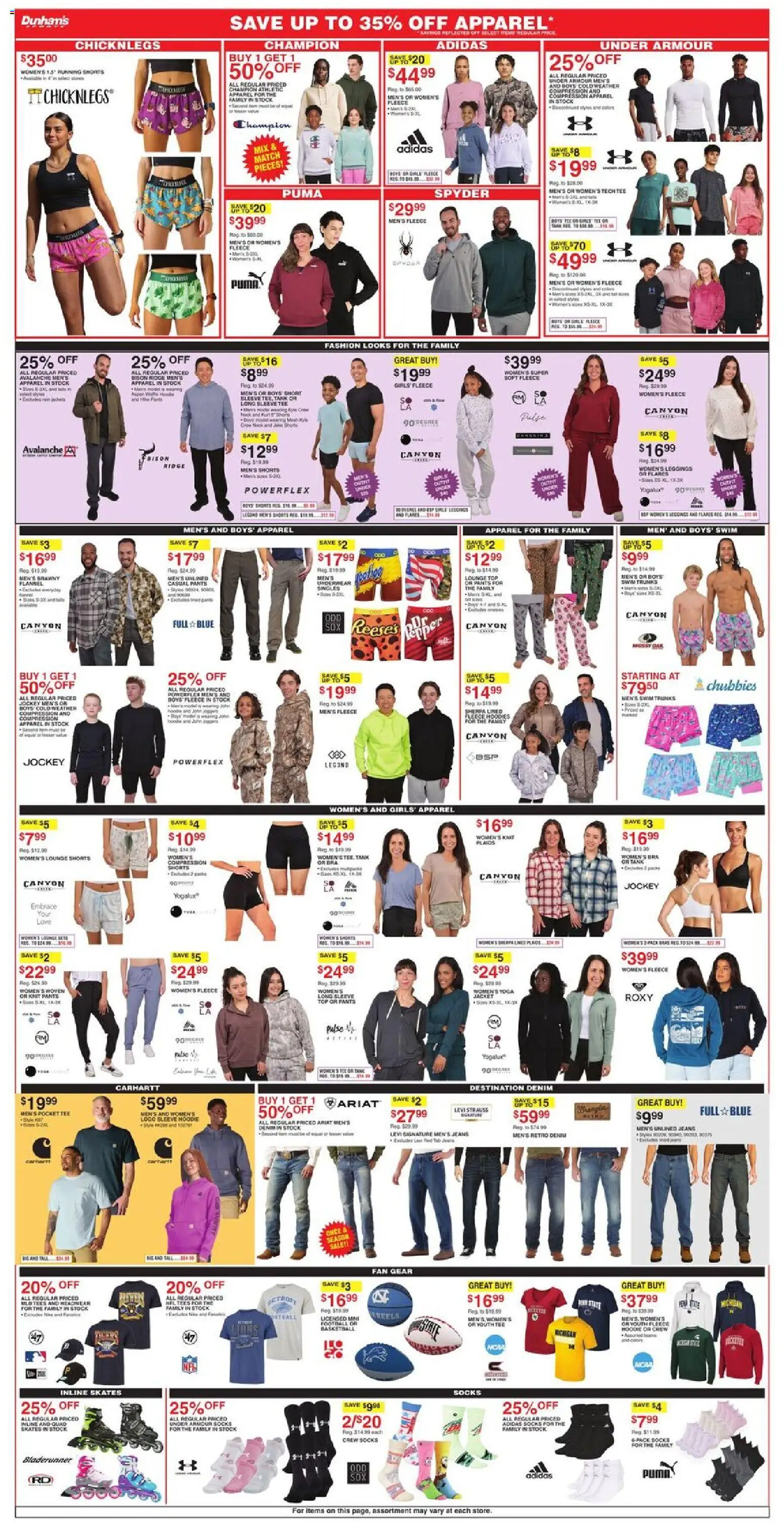 Dunham's Sports Weekly Ad - valid from 08/15/2026 | Page: 3 | Products: Hoodie, Pants, Shorts, Jeans