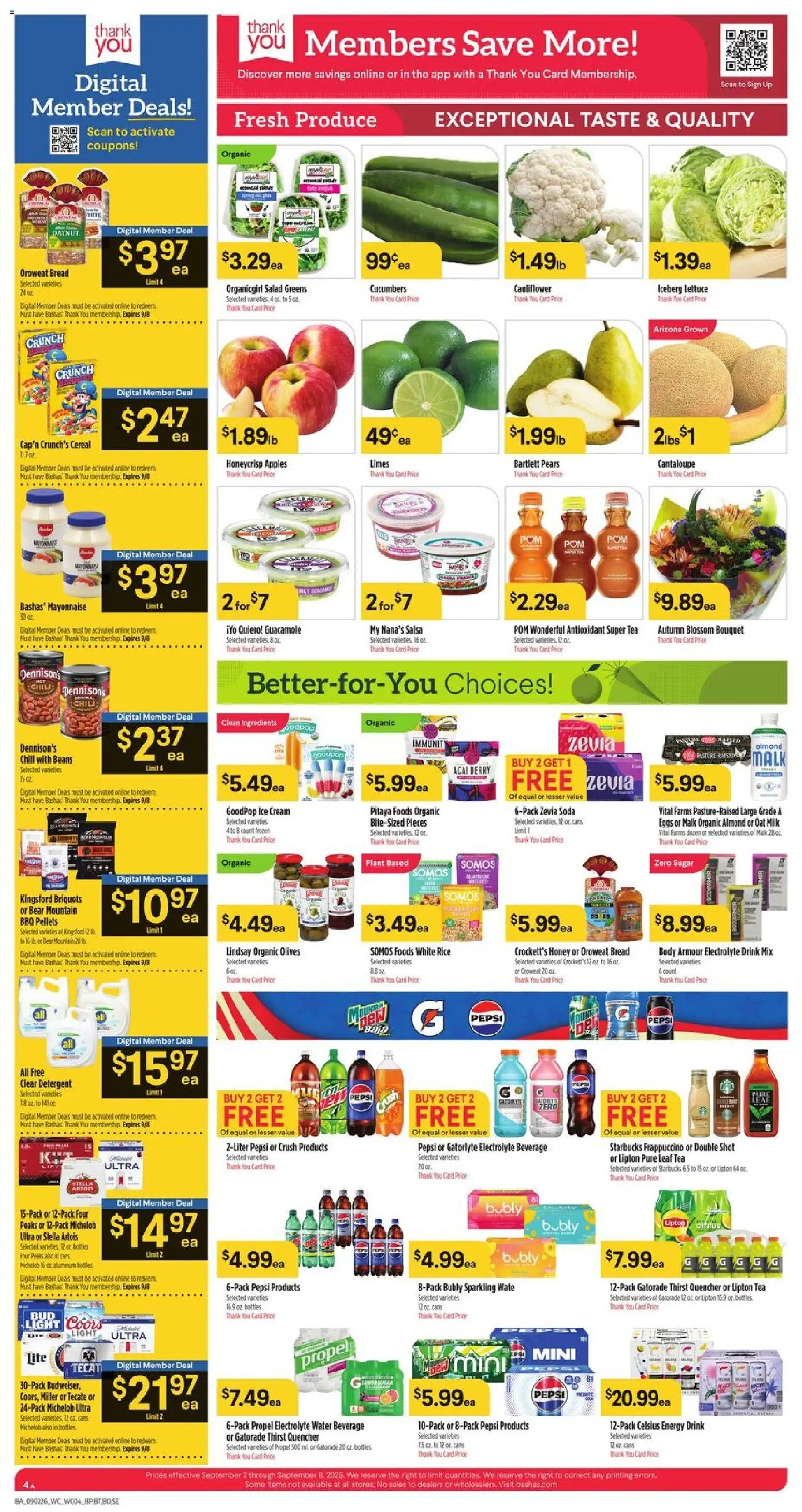 Basha's Weekly Ad - valid from 09/02/2026 | Page: 5 | Products: Bread, Apples, Sugar, Chili