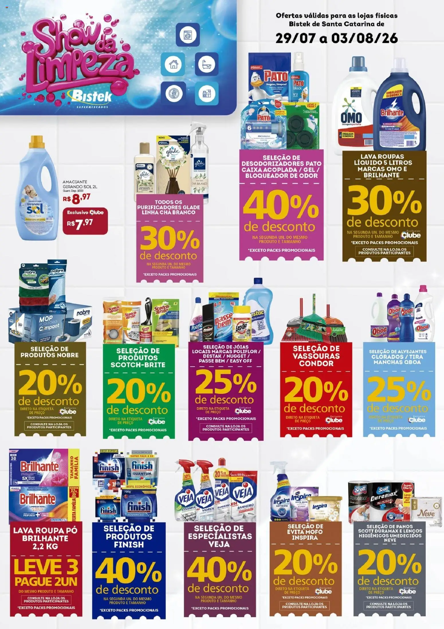 Bistek Supermercados Folheto - válido de 29/07/2026 | Página: 2 | Produtos: Pó, Caixa, Roupas, Amaciante