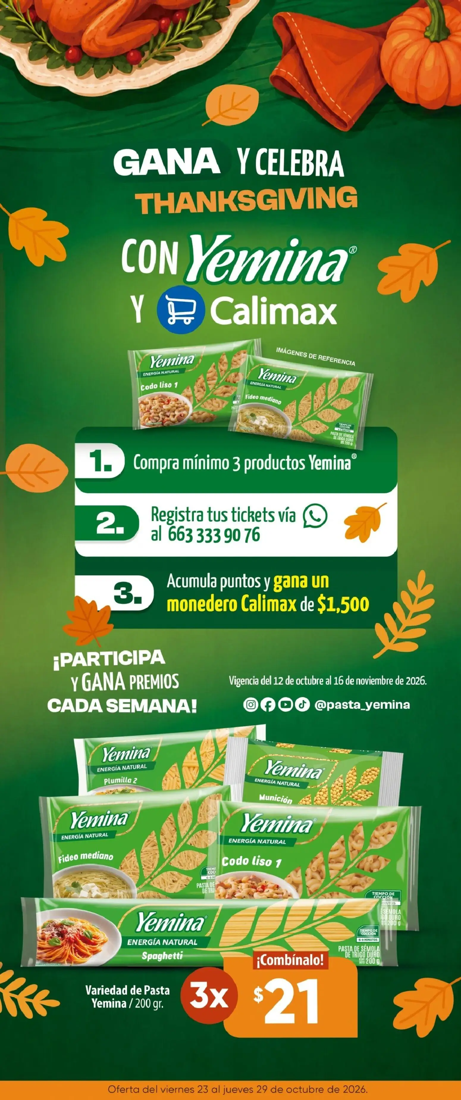 Nuevas ofertas de Calimax válidas en toda la República Mexicana desde el 23/10/2026. ¡Encuentra las mejores ofertas en Calimax folleto Mexicali y SLRC! | Página: 3