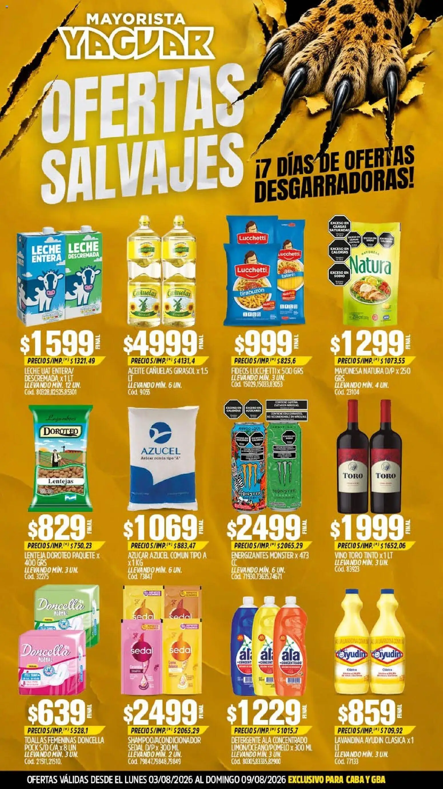 Yaguar catálogo │ válido desde el 03/08/2026 | Página: 1