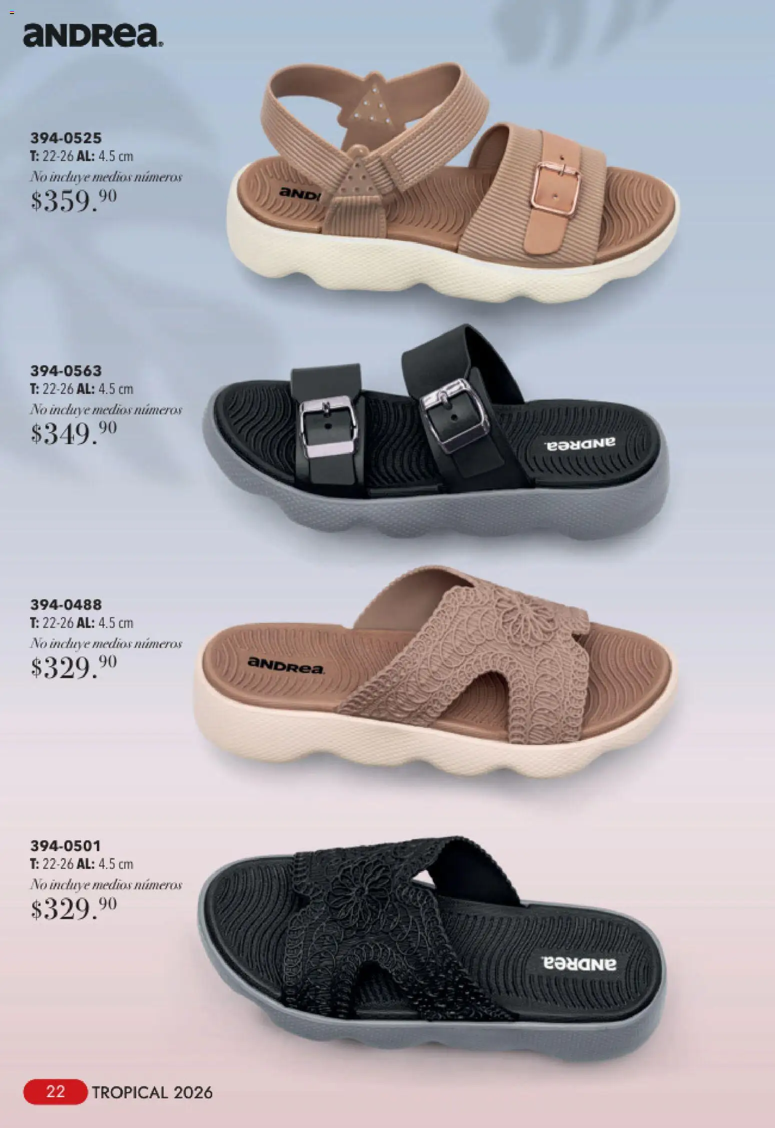 Nuevas ofertas de Andrea válidas en toda la República Mexicana desde el 23/08/2026. ¡Encuentra las mejores ofertas en Andrea catálogo Tropical! | Página: 22