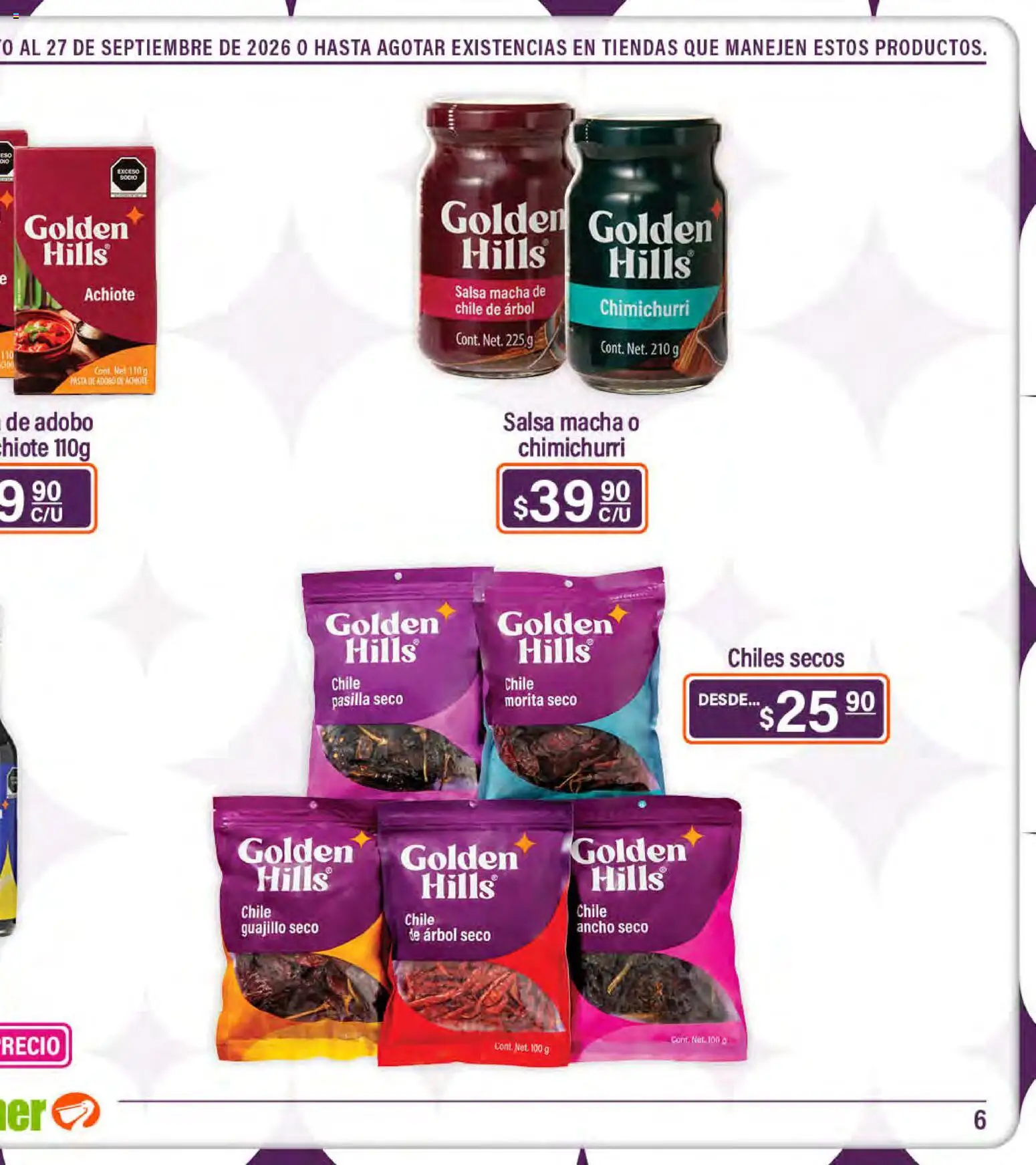 Nuevas ofertas de La Comer válidas en toda la República Mexicana desde el 28/08/2026. ¡Encuentra las mejores ofertas en La Comer folleto Golden Hills! | Página: 11 | Productos: Chile, Pasta