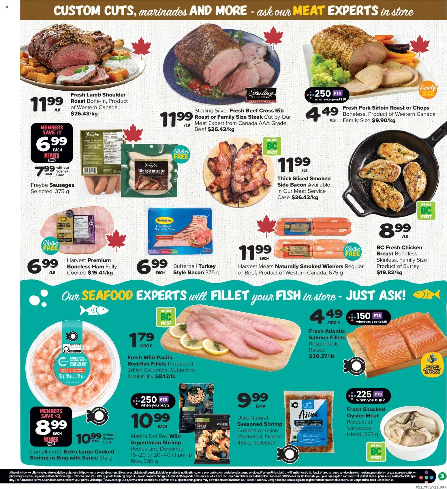 Thrifty Foods flyer valid from Sep 24, 2026 | Page: 4 | Products: Fish, Bacon, Case, Pork