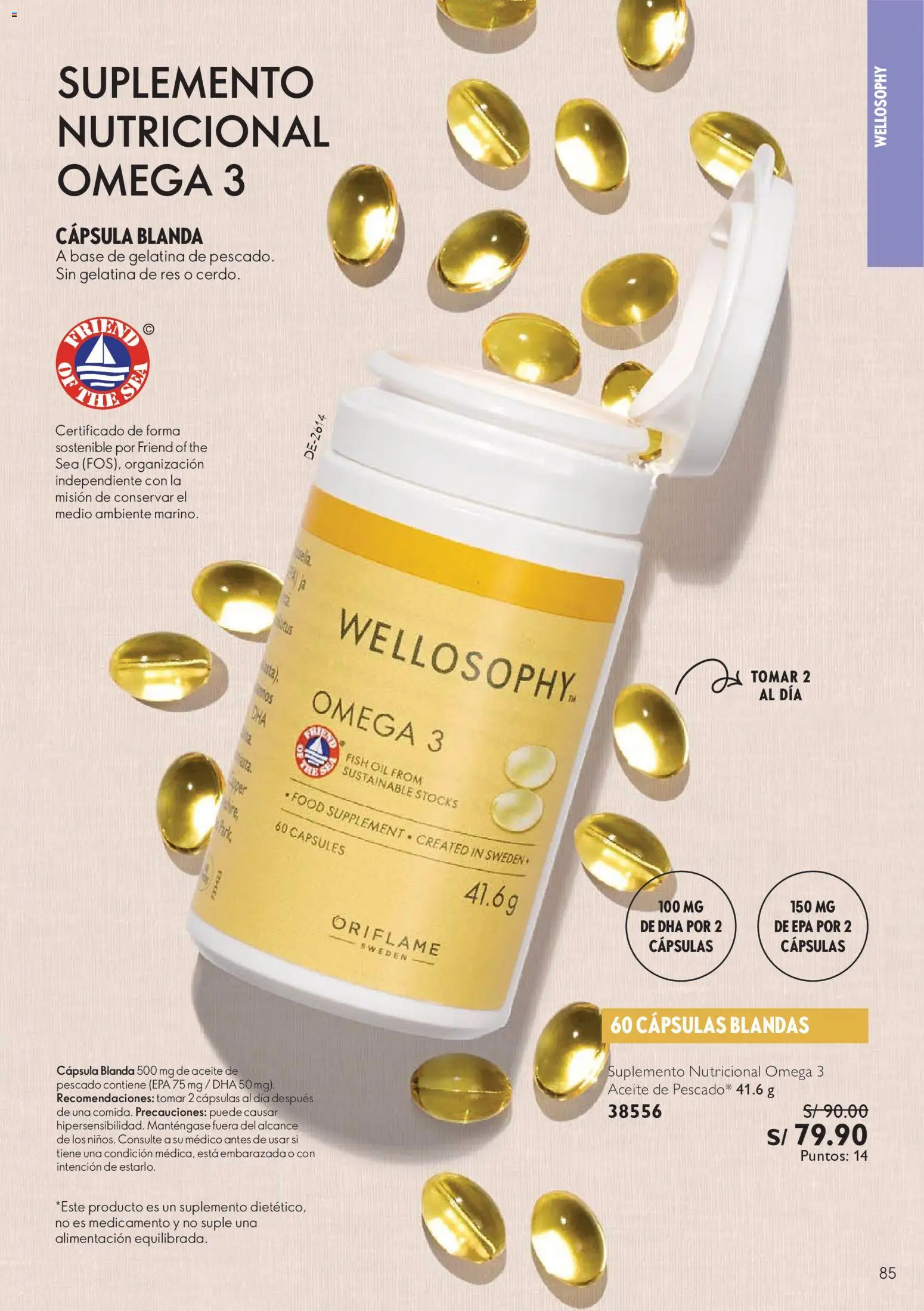 Catálogo Oriflame válido desde 01/08/2026 | Página: 85 | Productos: Aceite, Pescado