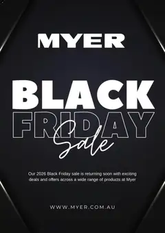 Preview of Myer Black Friday Notice - valid from 19/10/2026