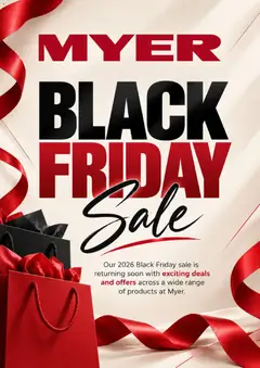 Preview of Myer Black Friday Notice - valid from 19/10/2026
