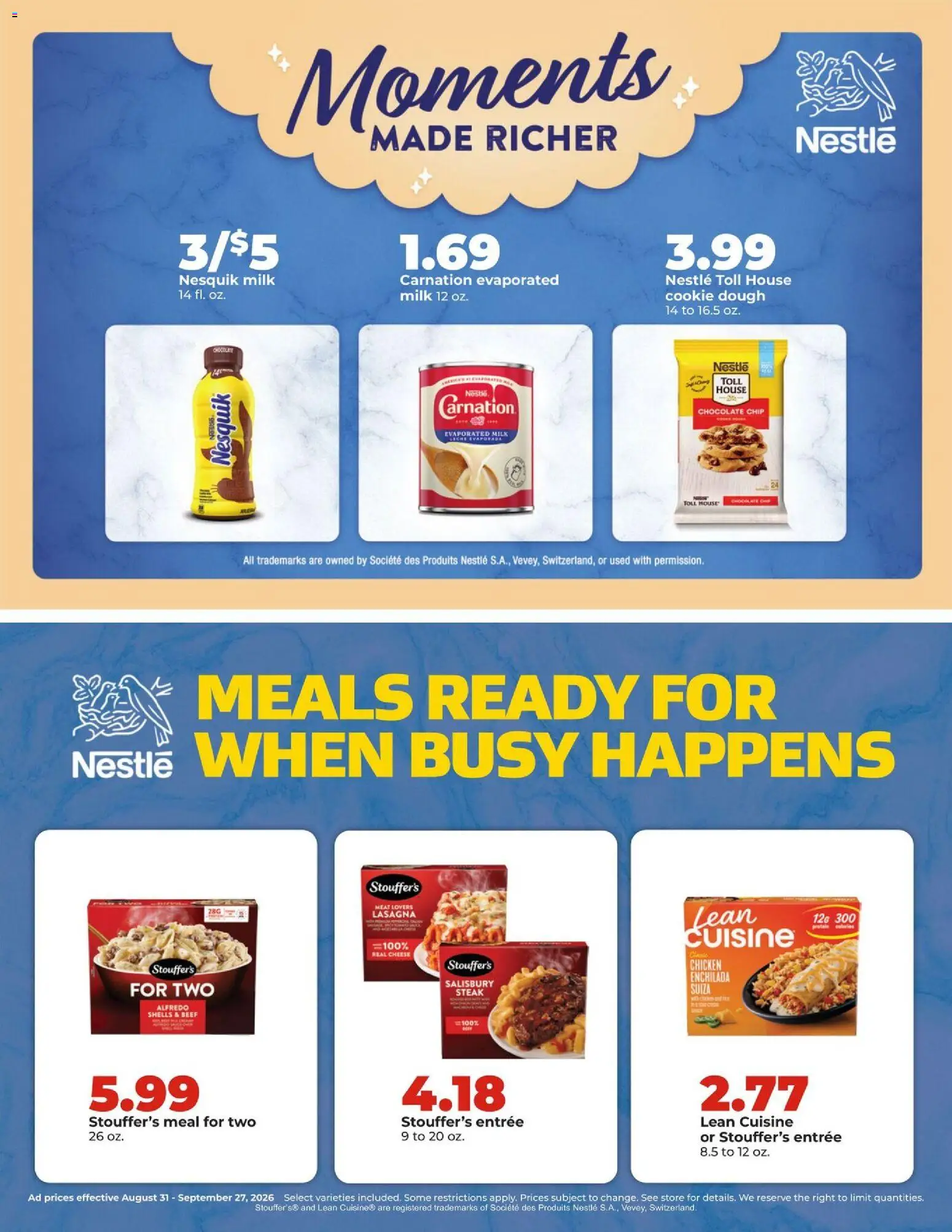 HyVee Monthly Ad - valid from 08/31/2026 | Page: 10 | Products: Milk, Chocolate, Dough, Steak