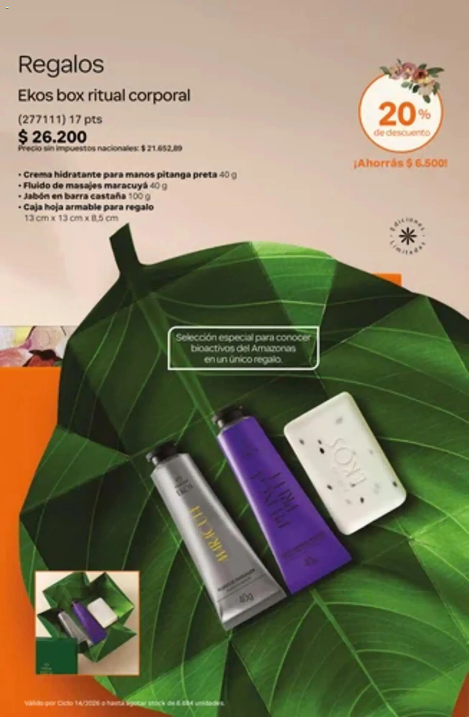 Catálogo Natura Ciclo 14 │ válido desde el 01/10/2026 | Página: 18 | Productos: Caja, Jabón, Crema