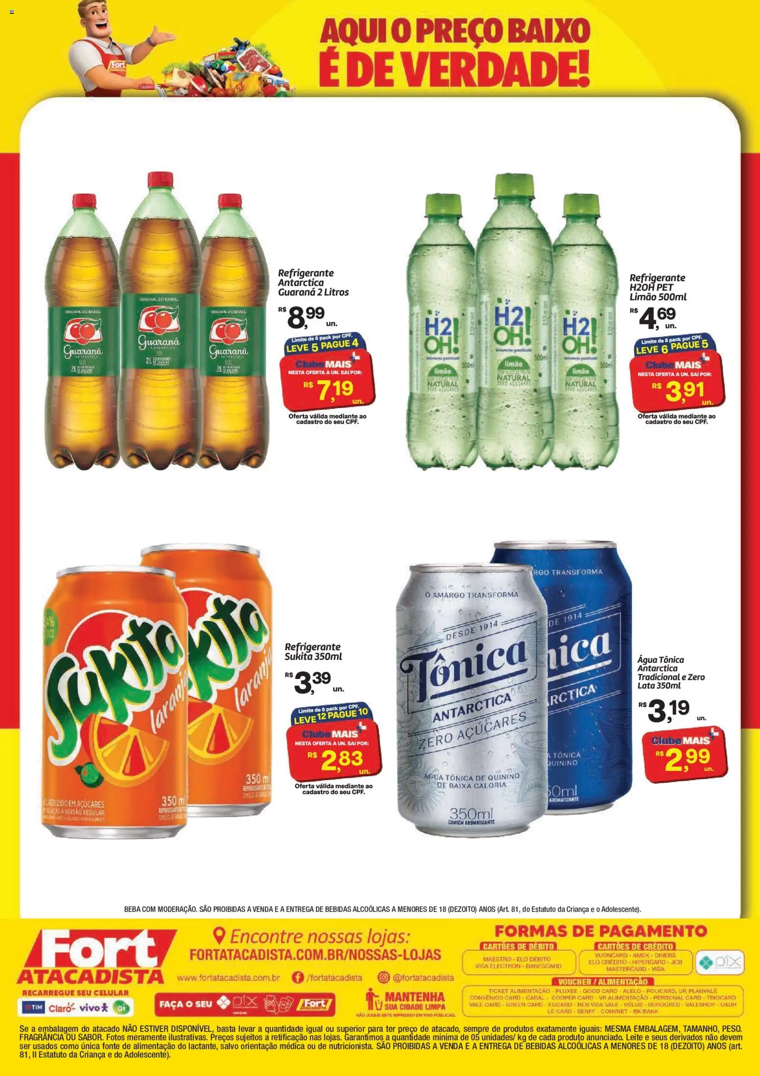 Fort Atacadista Folheto - válido de 17/09/2026 | Página: 2 | Produtos: Água tônica, Leite, Baixo, Refrigerante