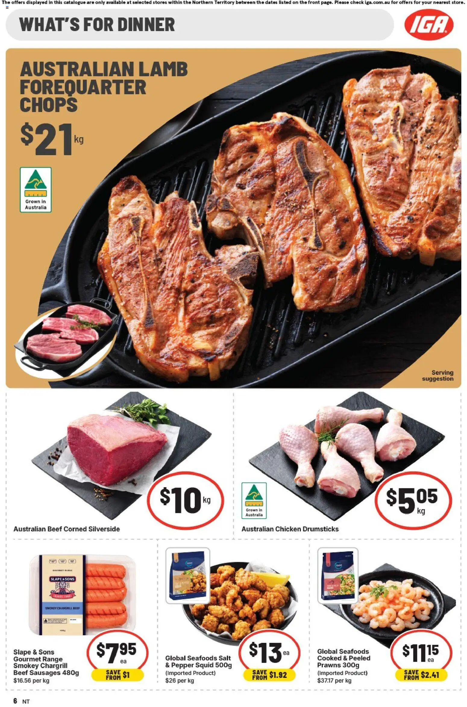 IGA catalogue - valid from 17.06.2026 | Page: 6 | Products: Chicken, Lamb, Prawns, Pepper