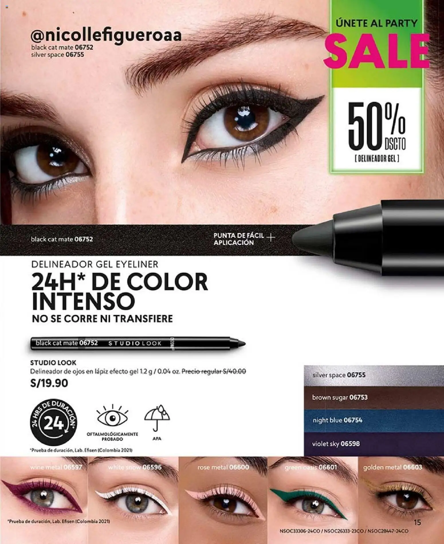 Catálogo CyZone válido desde 20/06/2026 | Página: 15 | Productos: Delineador de ojos, Delineador