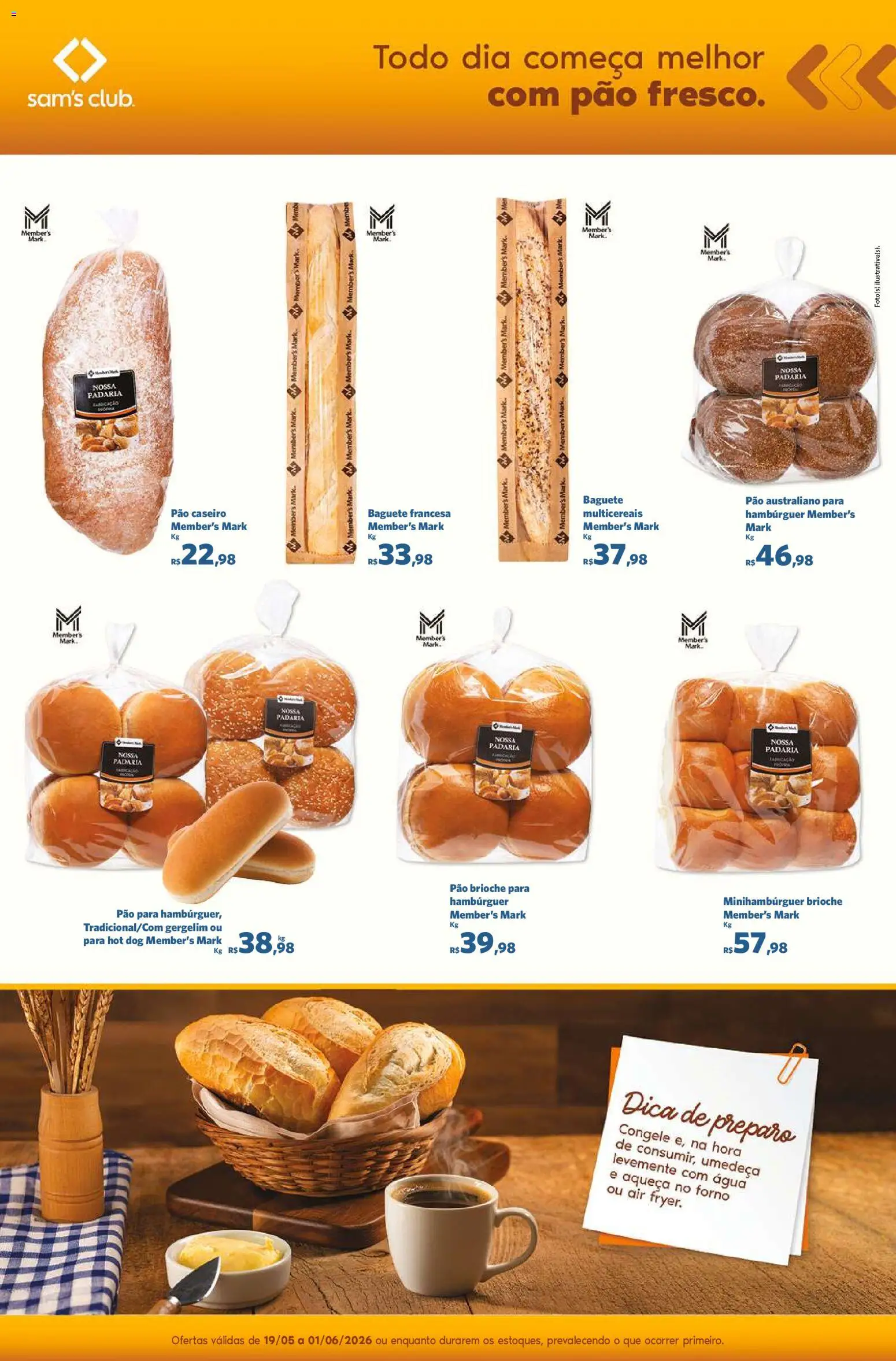 Sam's Club Folheto - válido de 19.05.2026 | Página: 3 | Produtos: Forno, Pão, Hambúrguer